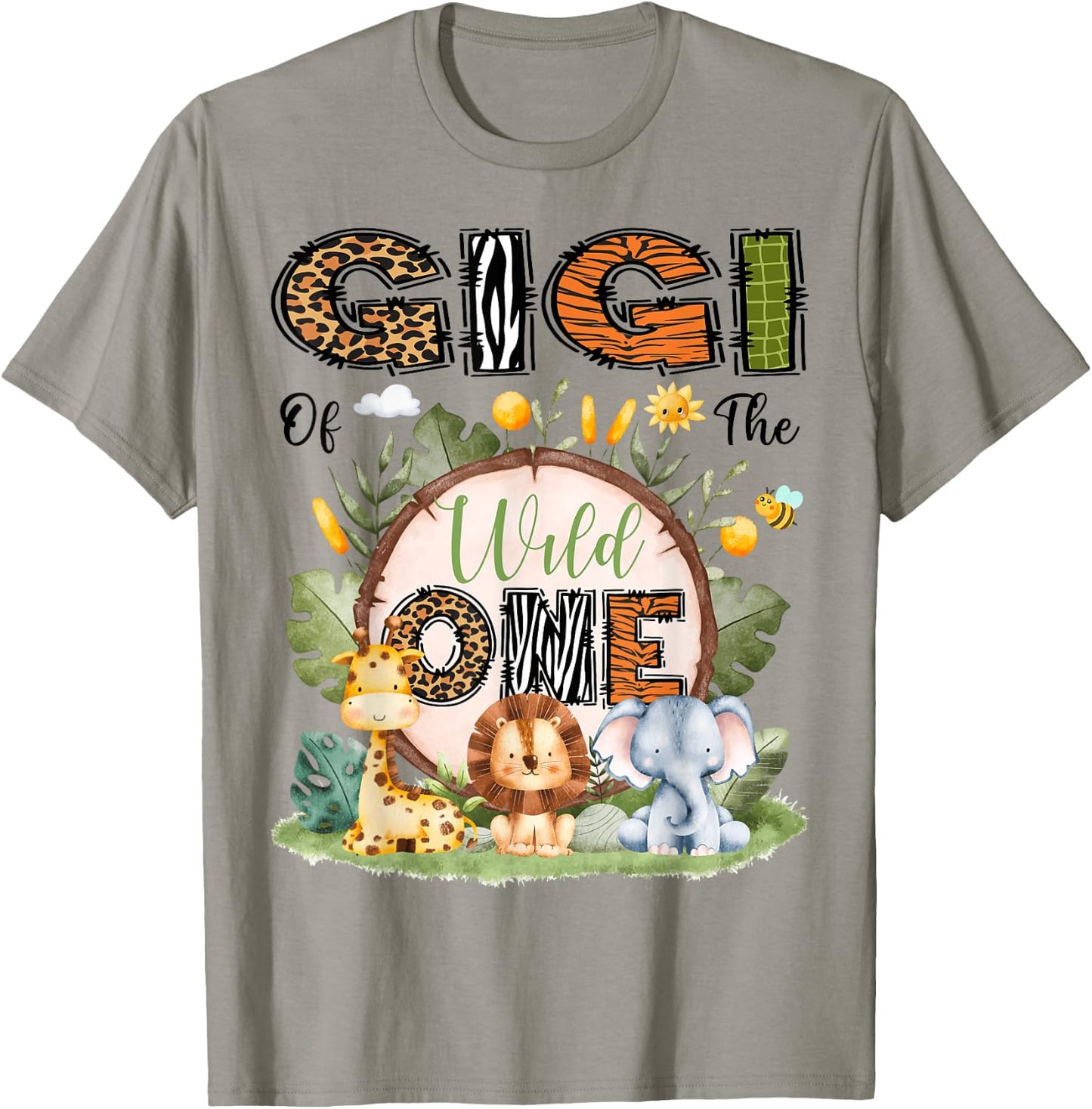 Gigi Of The Wild One 1St Birthday Boy Safari Jungle T-Shirt - T-Shirt | Sand