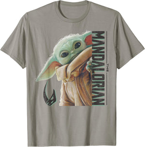 Star Wars: The Mandalorian Grogu Vertical Logo T-Shirt - T-Shirt | Sand