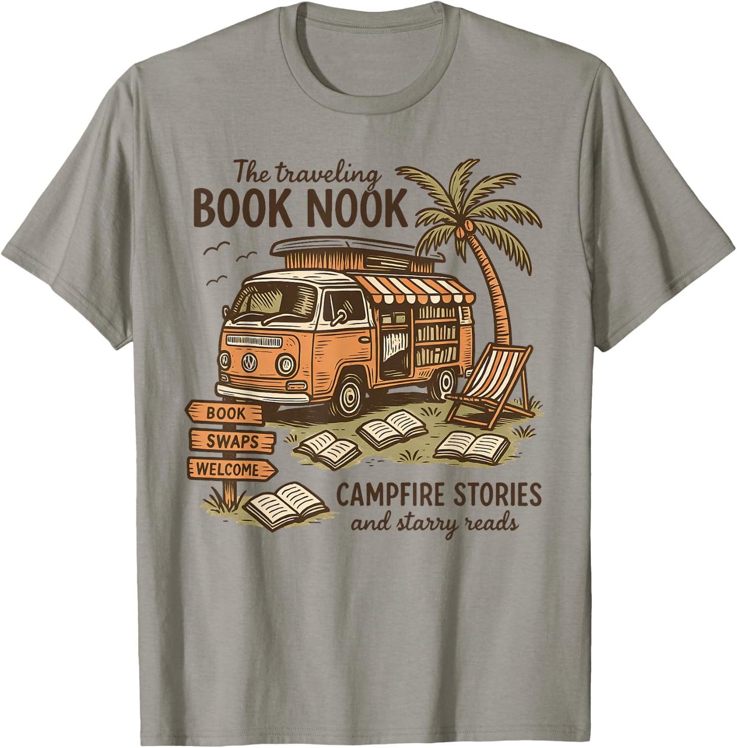 Stories And Starry Read T-Shirt - T-Shirt | Sand
