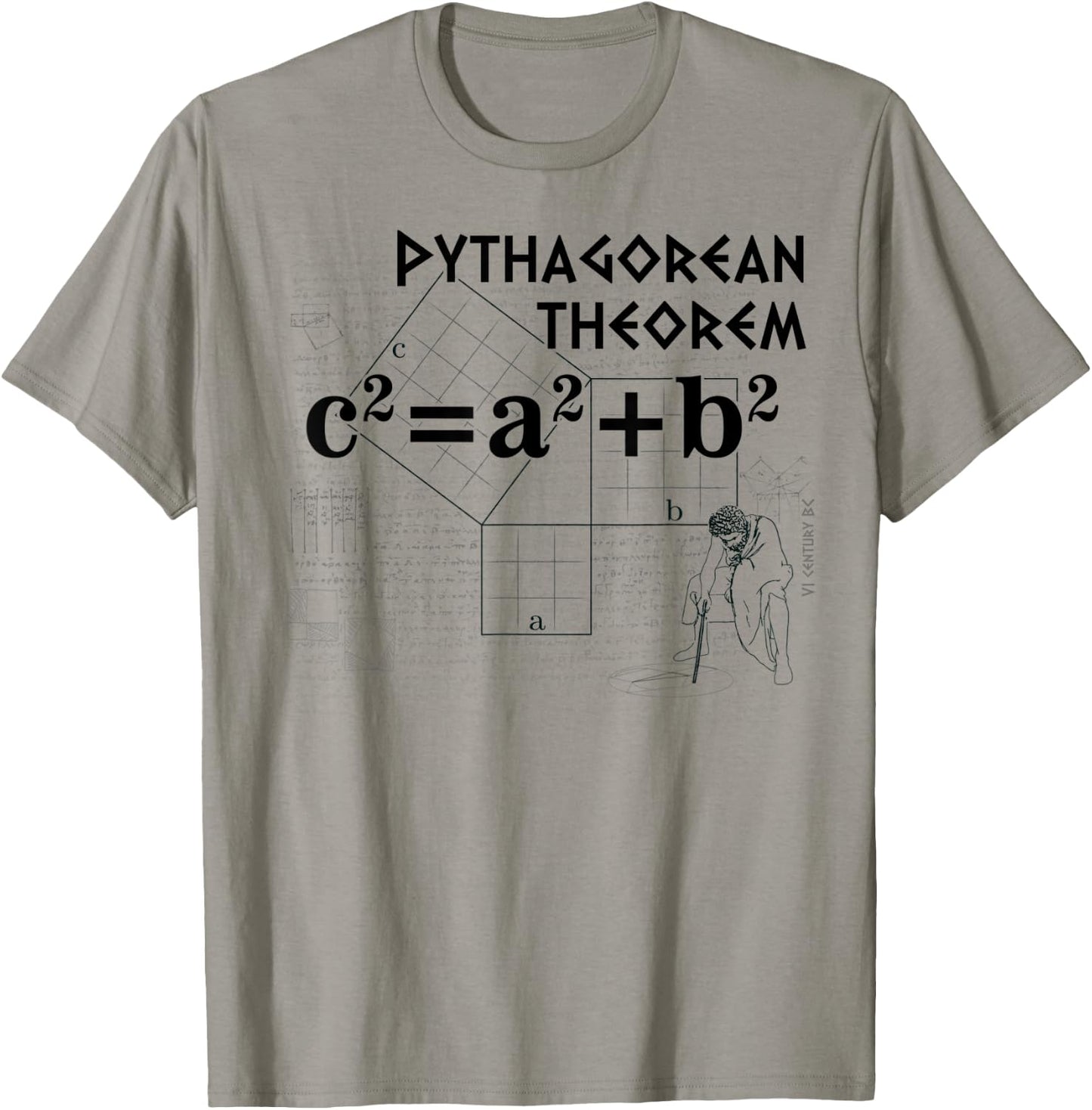 Pythagorean theorem design-2 T-Shirt - T-Shirt | Sand