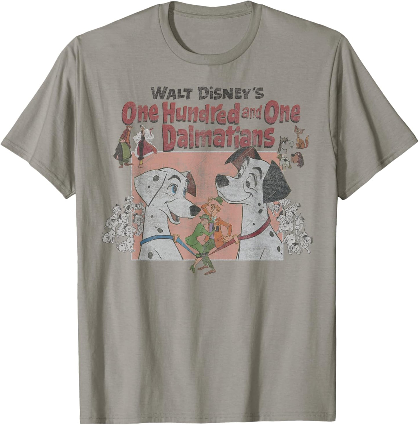 Disney 101 Dalmatians Pongo & Perdita Classic Logo T-Shirt - T-Shirt | Sand