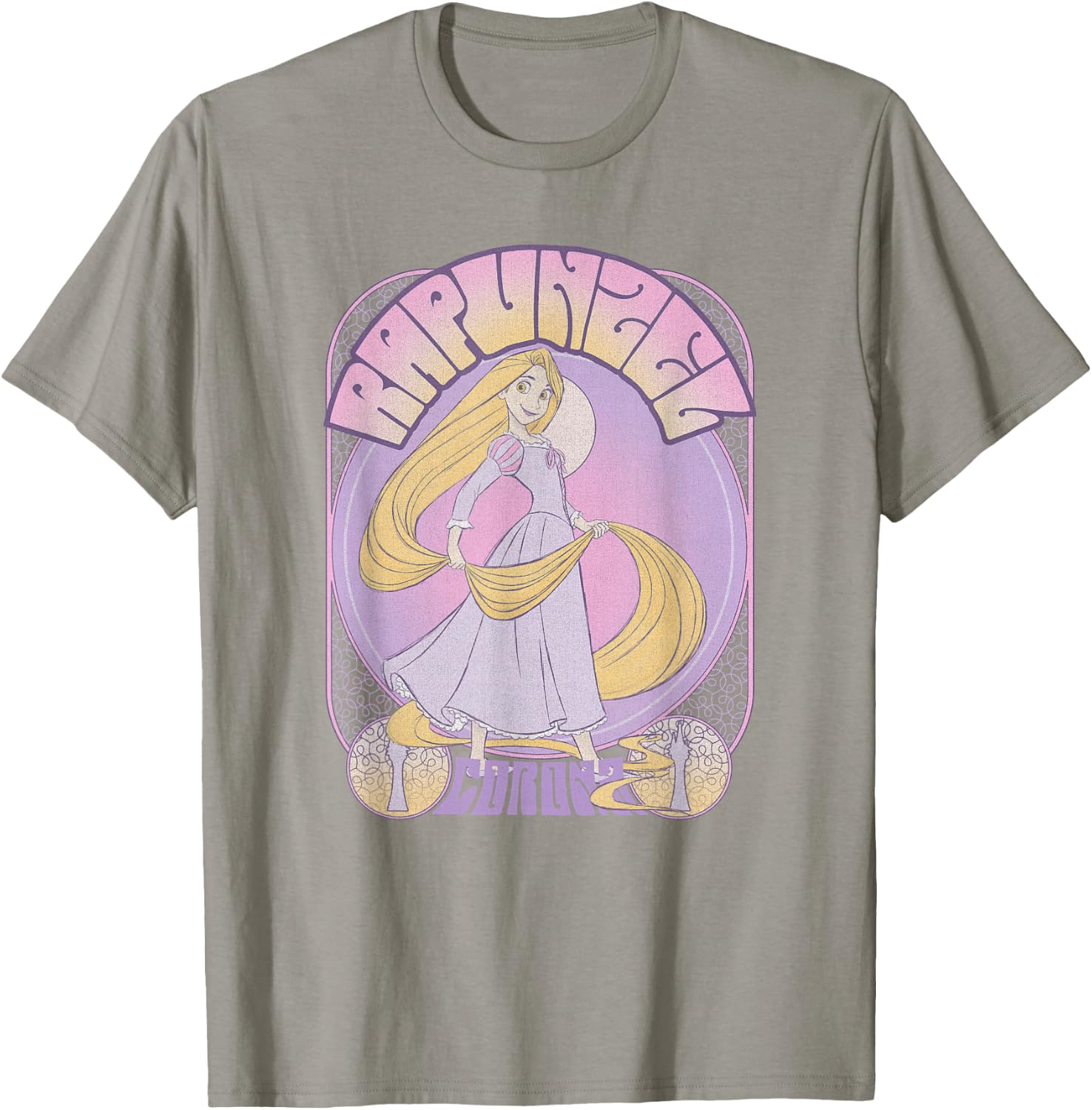 Disney Tangled Rapunzel Seventies Retro Poster Small T-Shirt - T-Shirt | Sand