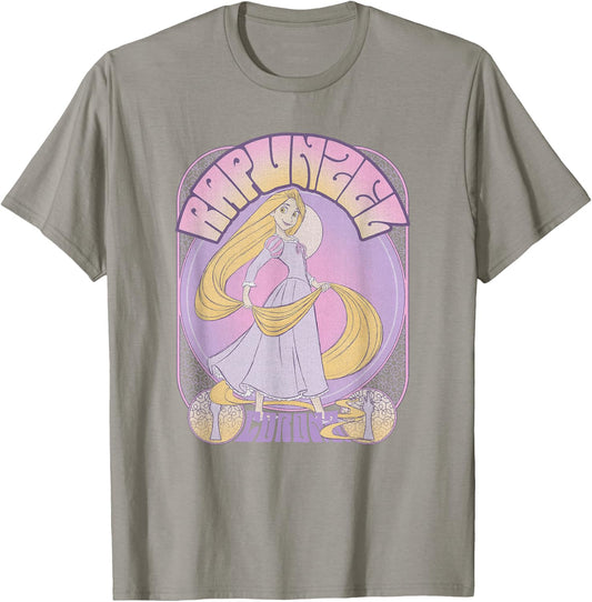 Disney Tangled Rapunzel Seventies Retro Poster Small T-Shirt - T-Shirt | Sand