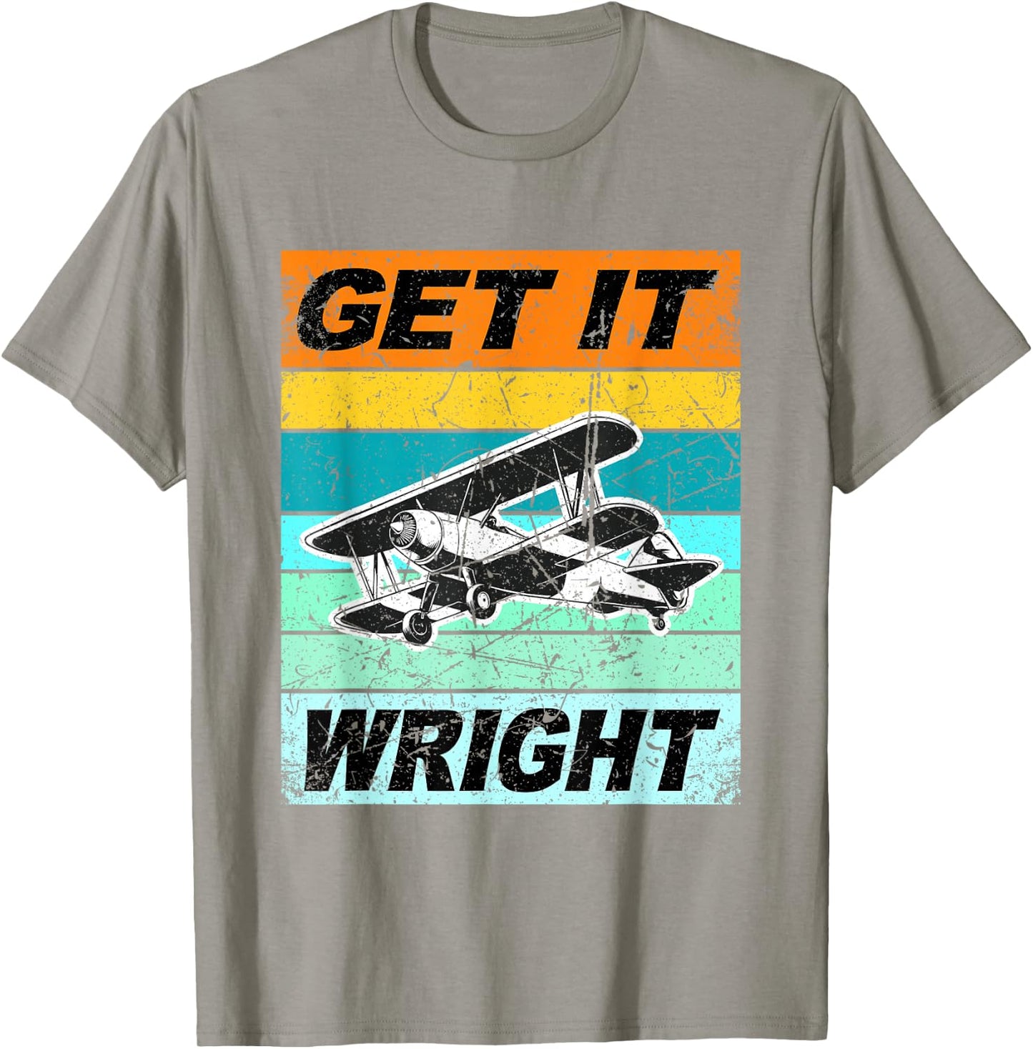 Retro Wright Brothers Shirt Get Wright Shirt Light Funny T-Shirt - T-Shirt | Sand