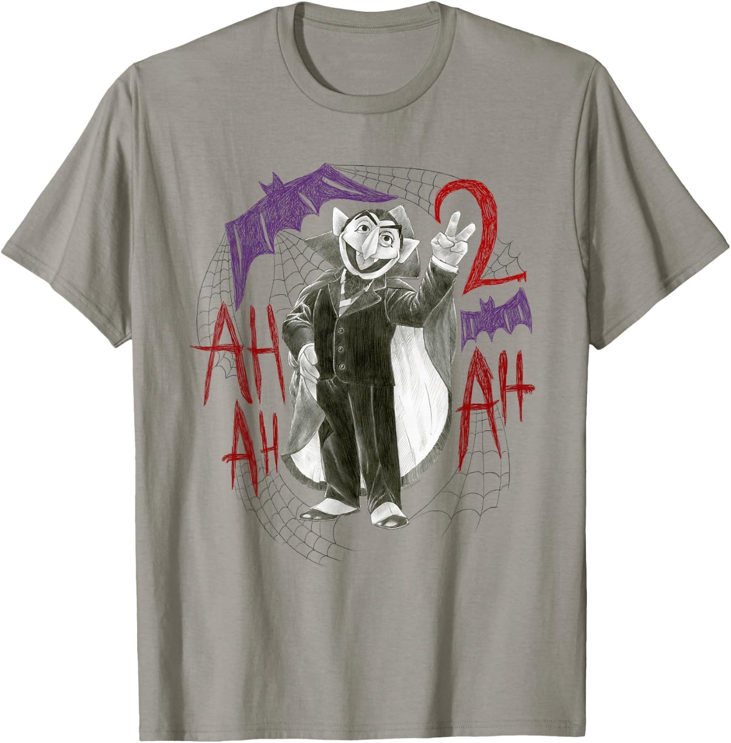 Sesame Street The Count 2Ah Ah T-Shirt - T-Shirt | Sand