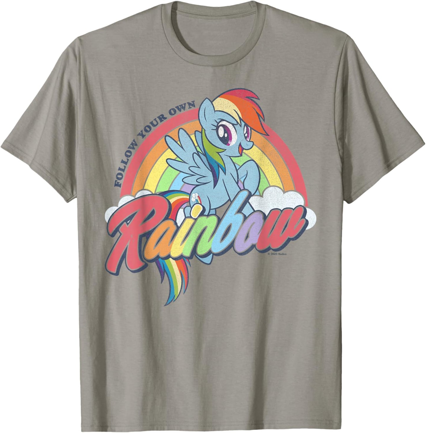 My Little Pony Rainbow Dash Follow Your Own Rainbow Small T-Shirt - T-Shirt | Sand