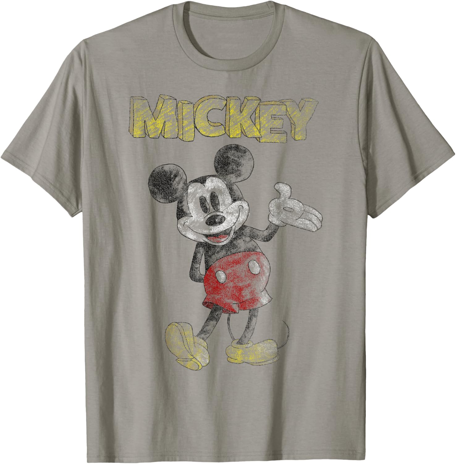 Disney Mickey And Friends Mickey Mouse Sketch Portrait T-Shirt - T-Shirt | Sand