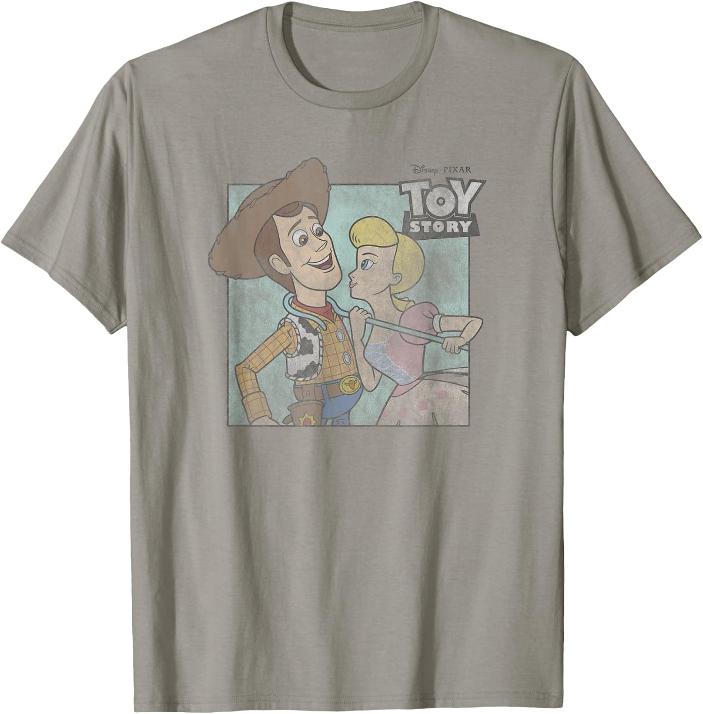 Disney Pixar Toy Story Woody & Bo Peep Retro Look T-Shirt - T-Shirt | Sand