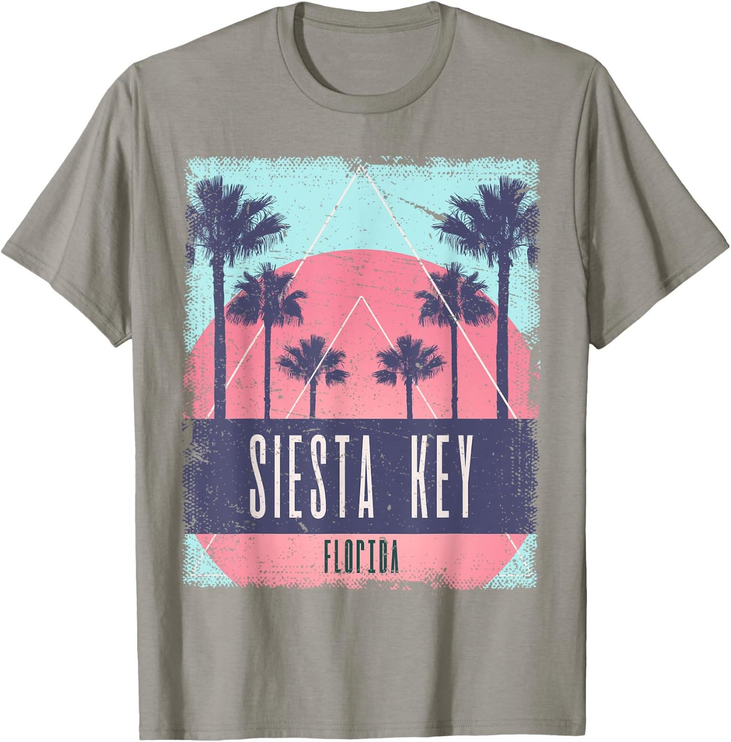 Siesta Key Beach Florida FL Vintage Vaporwave Retro 80s Men Women Kids T-Shirt - T-Shirt | Sand