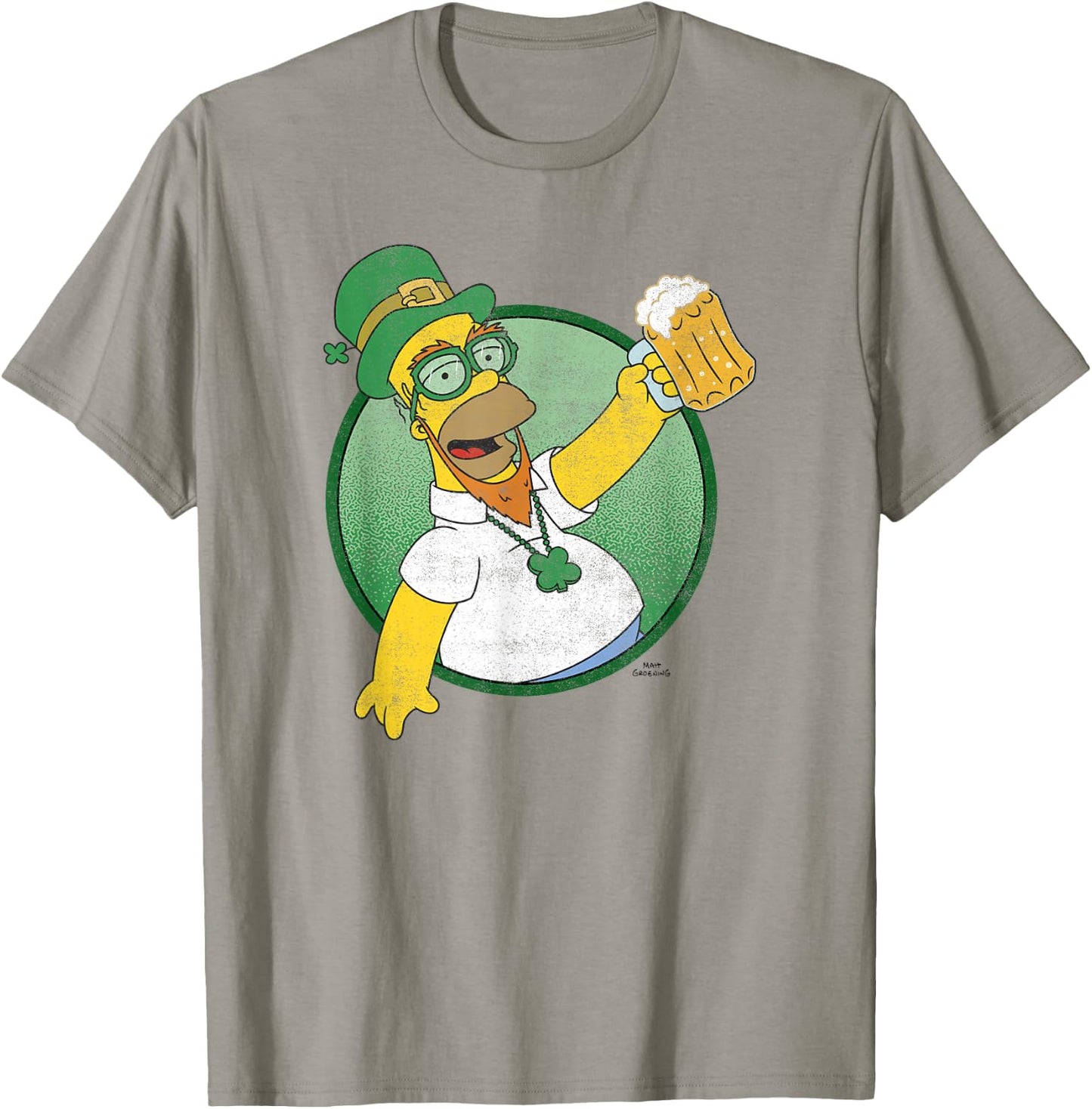 The Simpsons St. Patrick's Day Homer Lucky Beer Celebration T-Shirt - T-Shirt | Sand