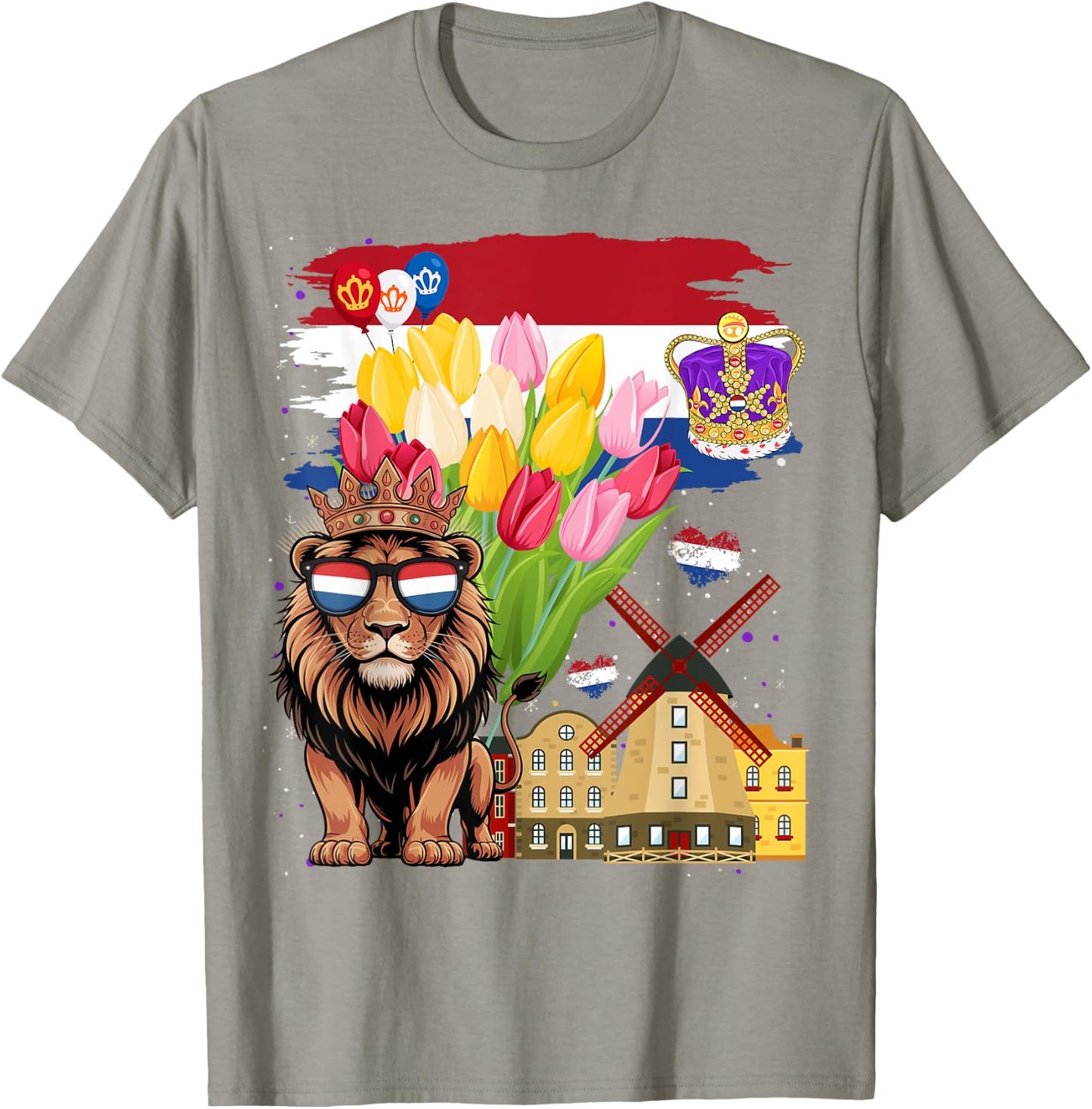 Nederland Flag Outfit Idea For Kids & Koningsdag King’s Day T-Shirt - T-Shirt | Sand