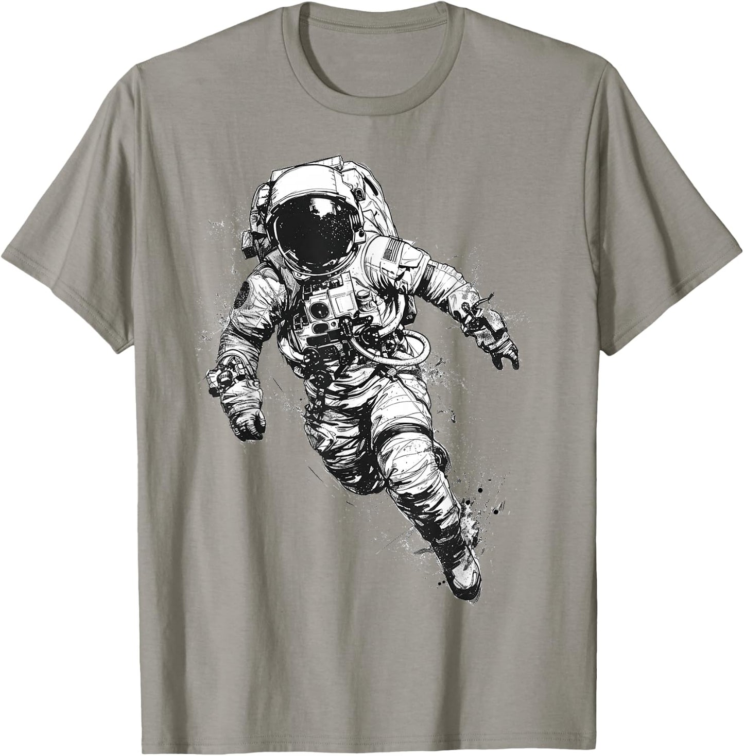 Astronaut Graphic Space Motif Astronaut T-Shirt - T-Shirt | Sand