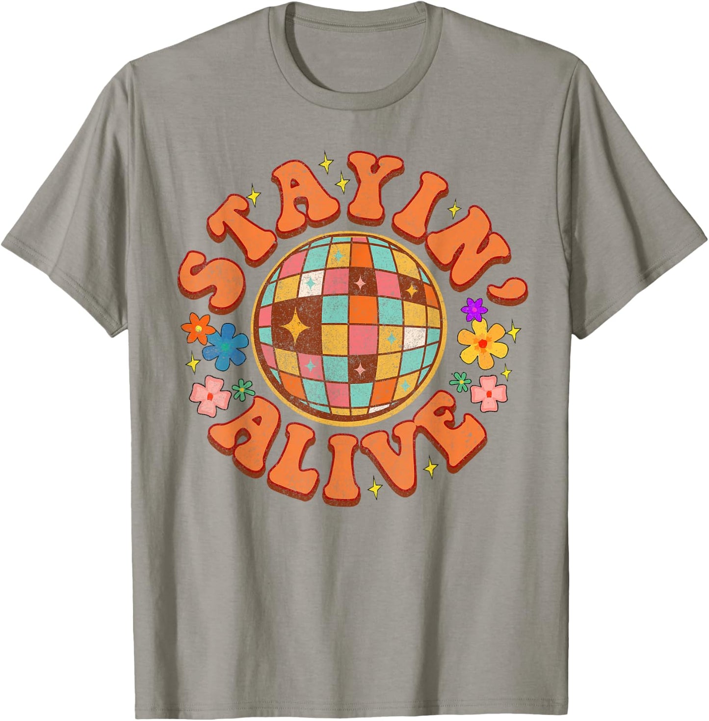 Stayin' Alive Bridesmaid Bride Babe Disco Bachelorette Party T-Shirt - T-Shirt | Sand