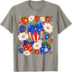 Cute Strawberries Bow USA Flag Independence Day 4th Of July T-Shirt - T-Shirt | Sand