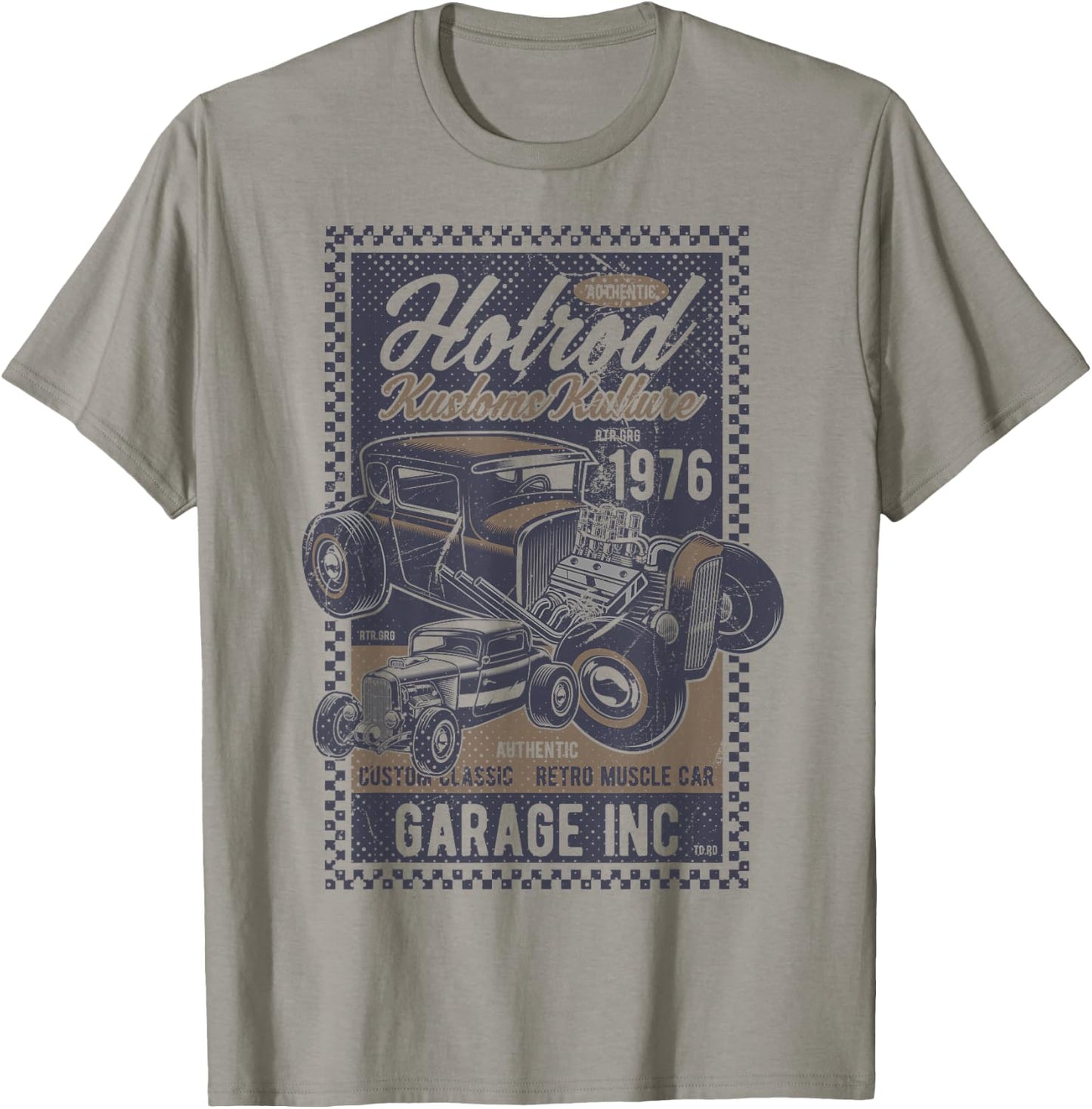 Vintage Hot Rod Kustoms Kulture Men's Classic Car T-Shirt - T-Shirt | Sand