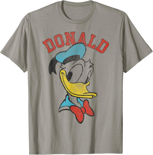 Disney Mickey And Friends Donald Duck Happy Big Face T-Shirt - T-Shirt | Sand