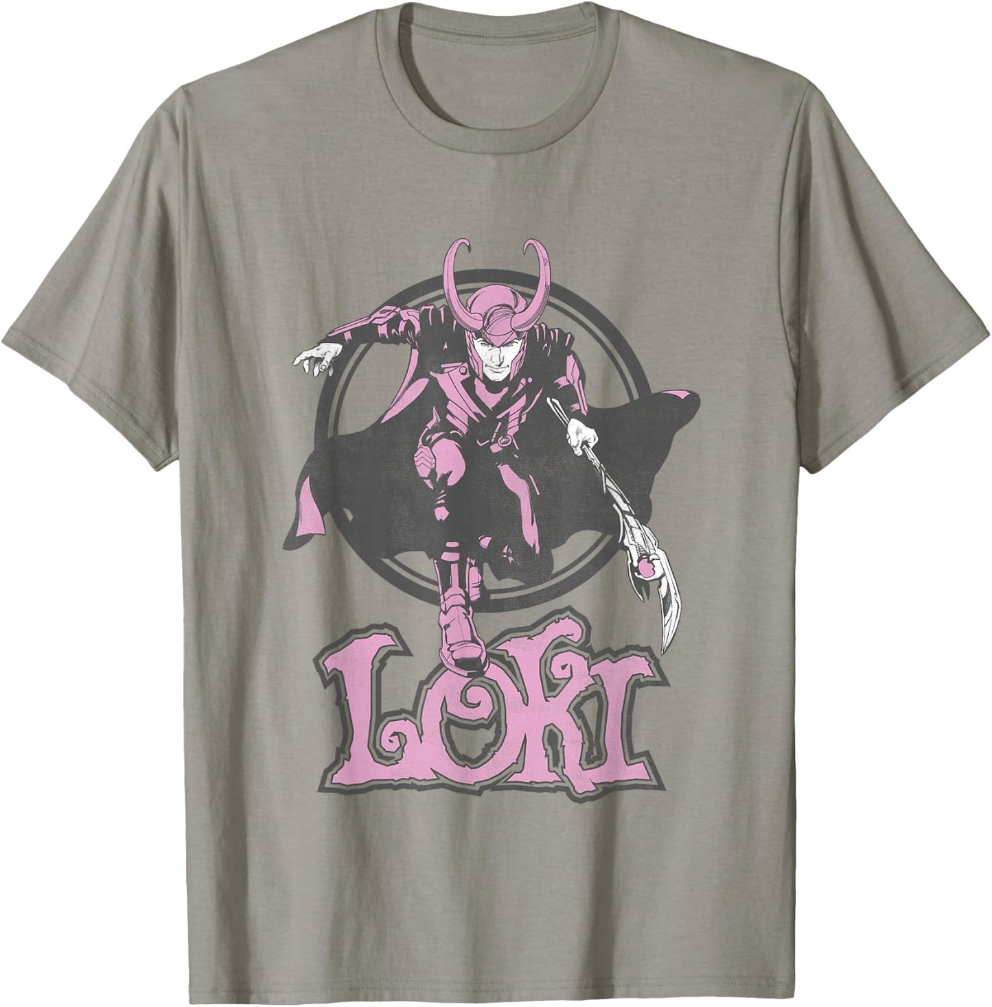 Marvel Loki Retro Pink Hue Stance Portrait T-Shirt - T-Shirt | Sand