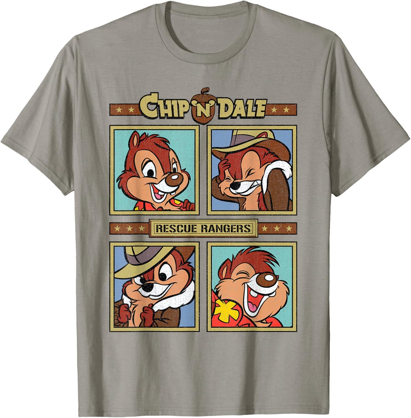 Chip 'N Dale Rescue Rangers - Squared T-Shirt - T-Shirt | Sand