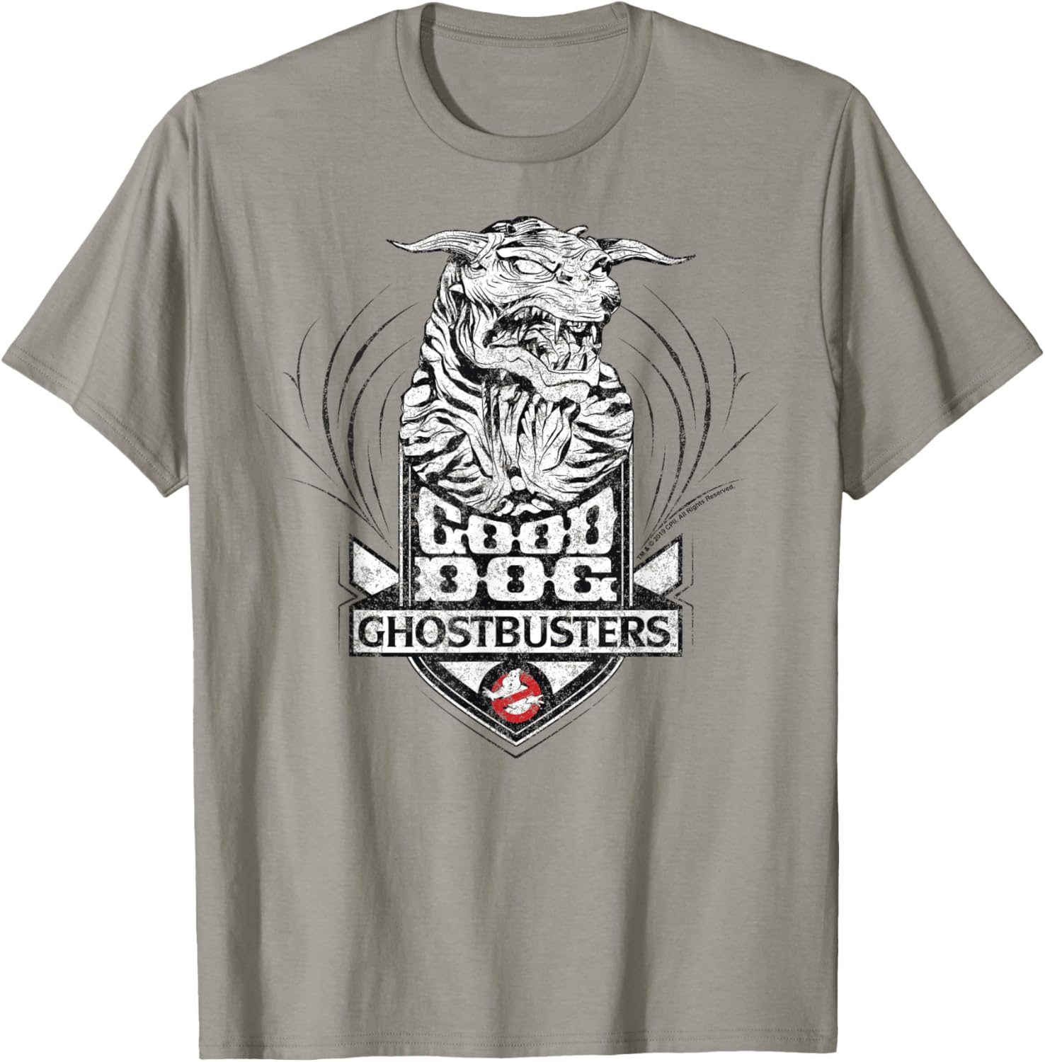 Ghostbusters Good Dog Hell Hound Badge T-Shirt - T-Shirt | Sand
