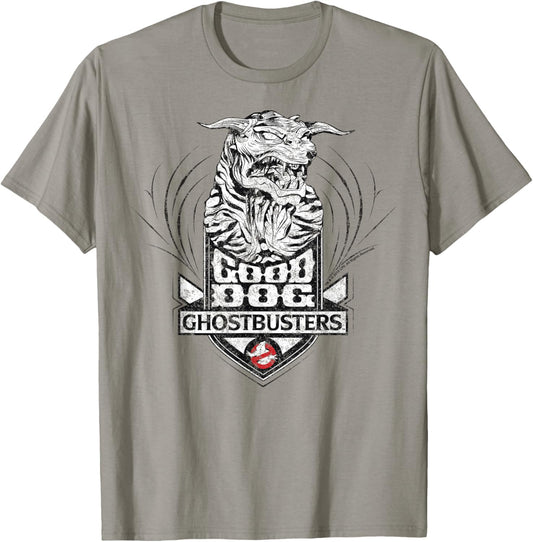 Ghostbusters Good Dog Hell Hound Badge T-Shirt - T-Shirt | Sand
