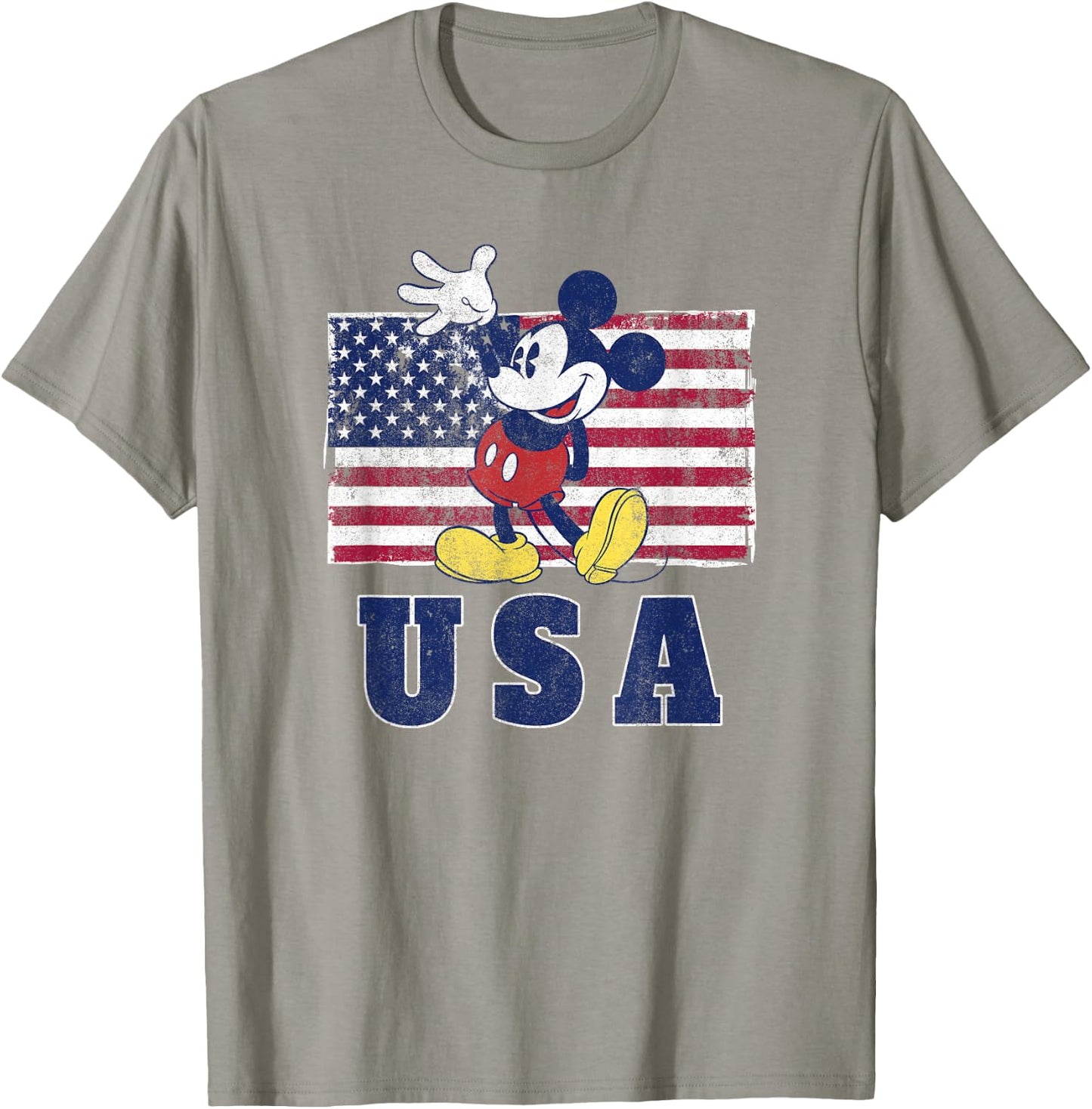 Disney Mickey Classic Mickey American Flag 4th of July T-Shirt - T-Shirt | Sand