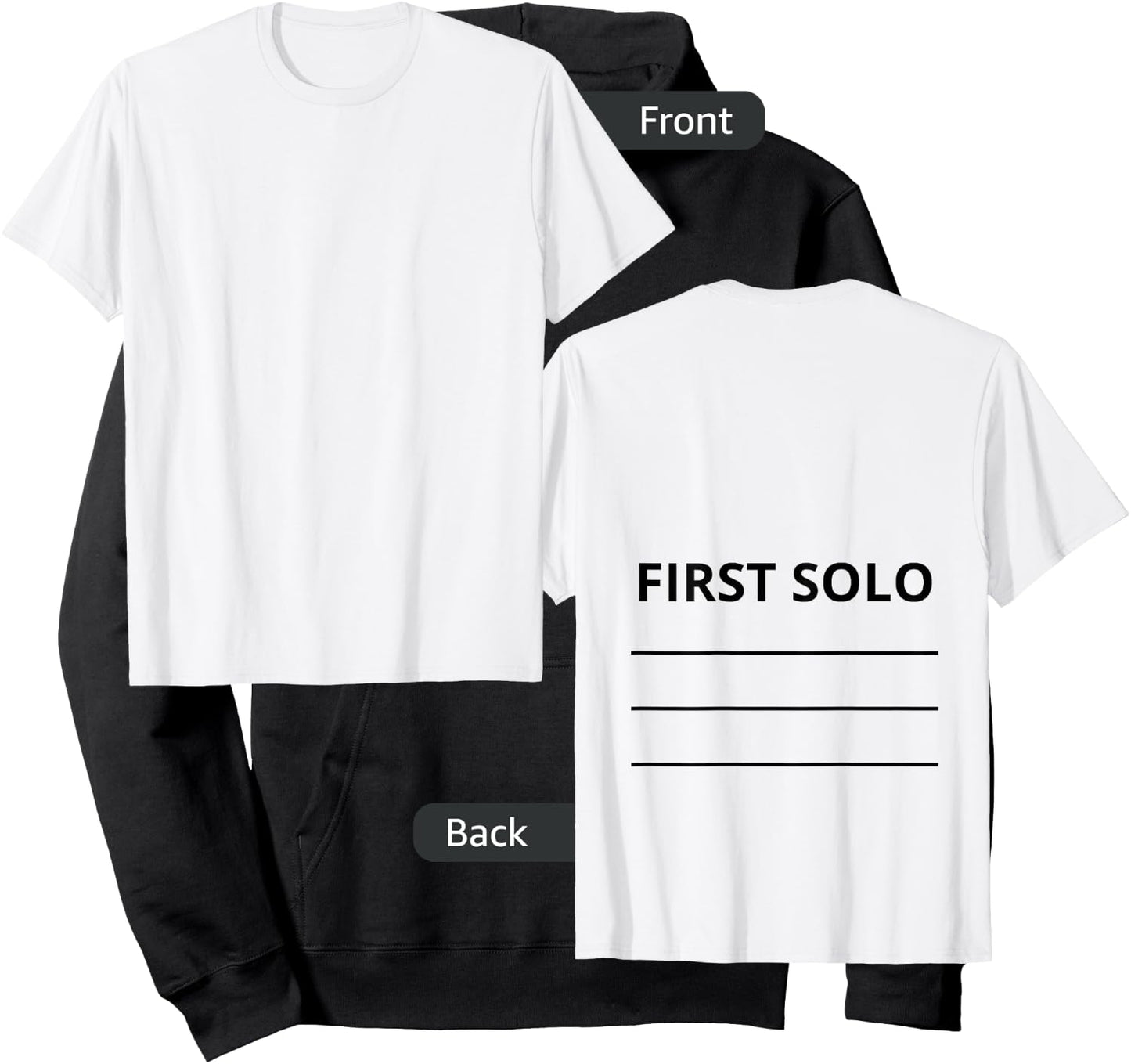 First Plane Solo Tail Flight School Student Flying Pilot Hoodie - Hoodie | Black
