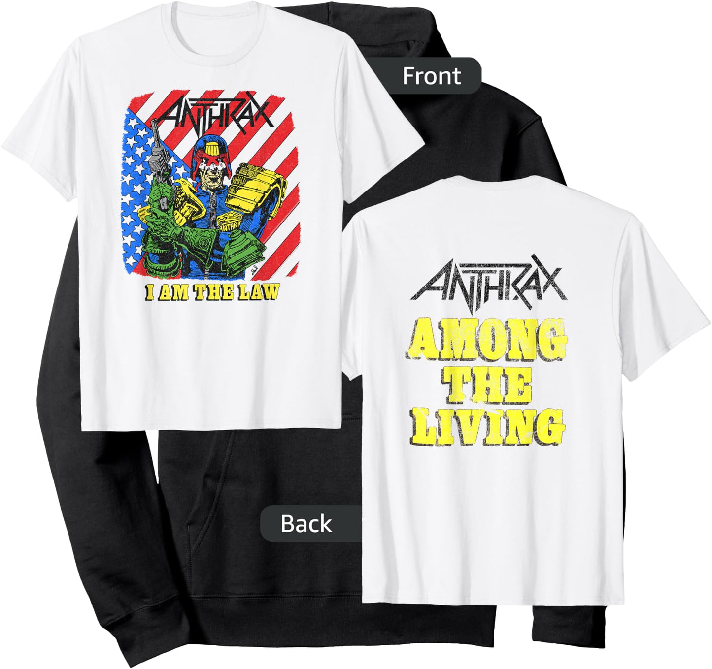 Anthrax - Among The Living 35th I Am The Law Hoodie - Hoodie | Black