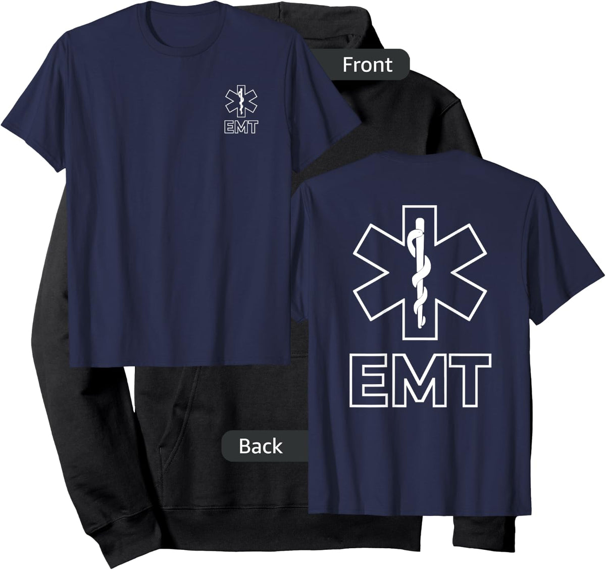 Star of Life Emt Ems Emergency Medical Services Technician Hoodie - Hoodie | Black
