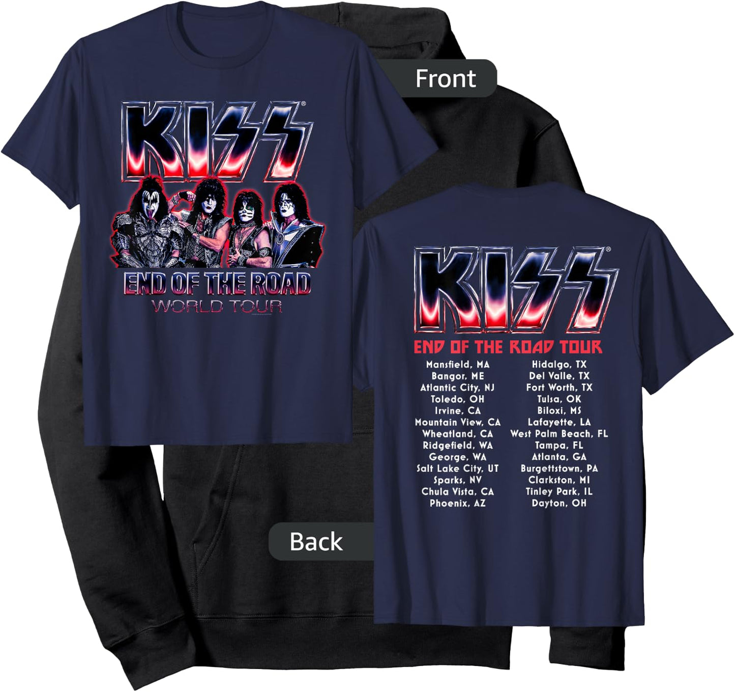 KISS - End Of The Road Tour Chrome Hoodie - Hoodie | Black