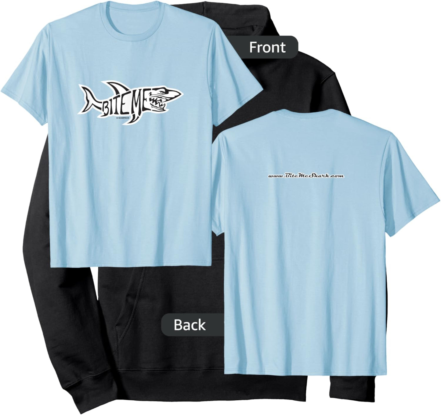 Original Bite Me Shark, Official Classic Retro Fishing Hoodie - Hoodie | Black