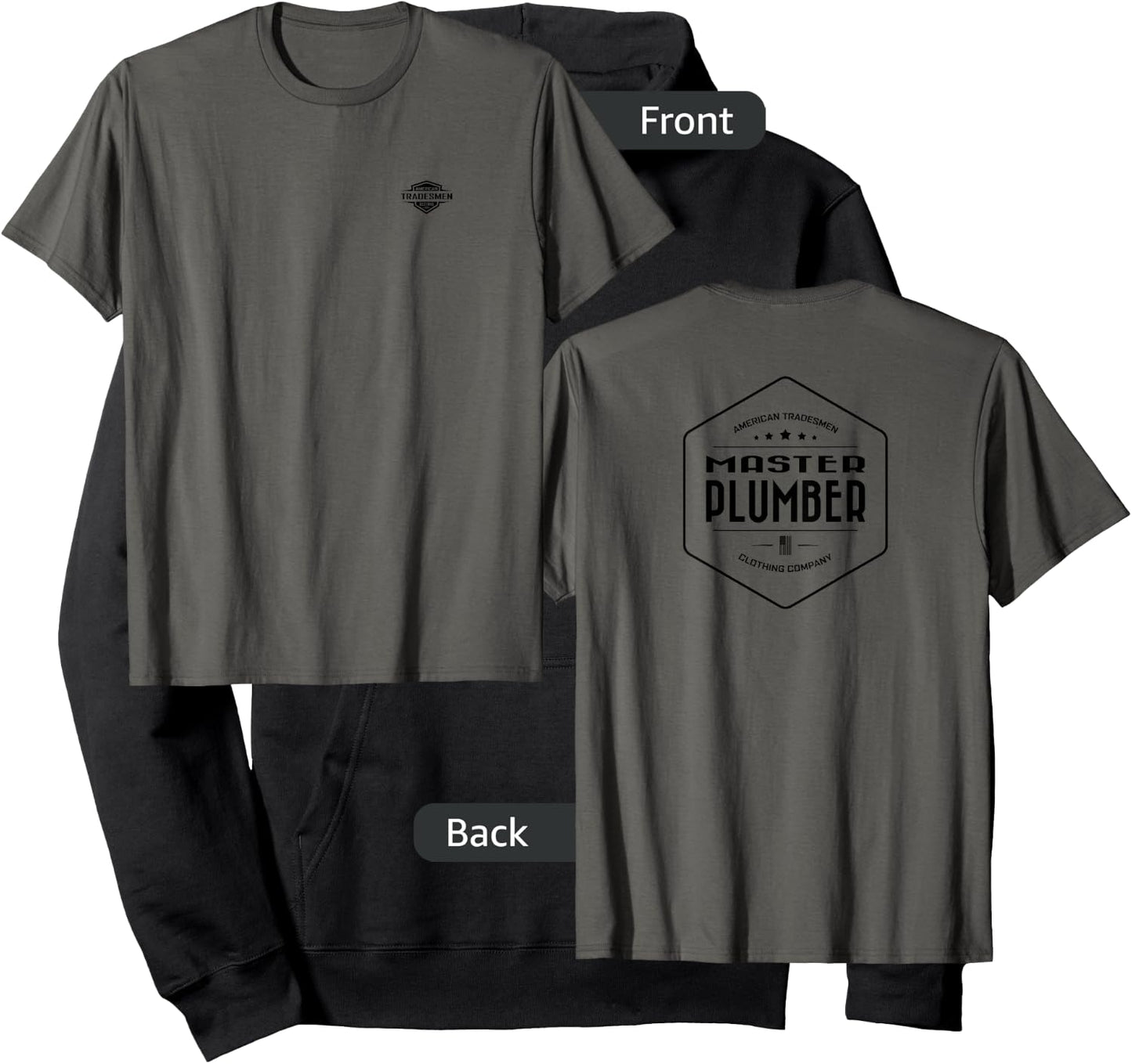 "Master Plumber" with vintage black back design Hoodie - Hoodie | Black