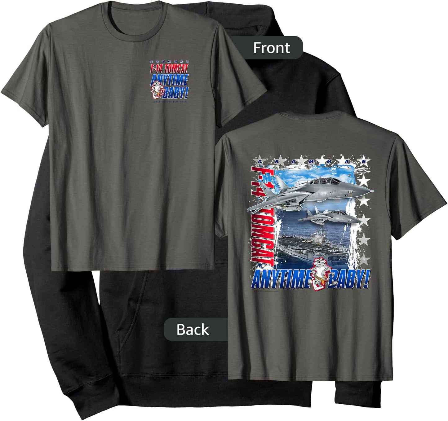 F-14 Tomcat Anytime Baby Jet 2 Sided Hoodie - Hoodie | Black
