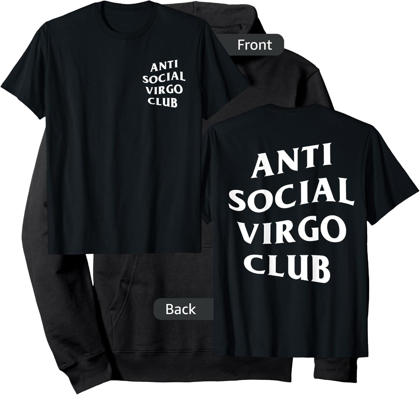 anti social Virgo club introvert birth sign virgo zodiac Hoodie - Hoodie | Black
