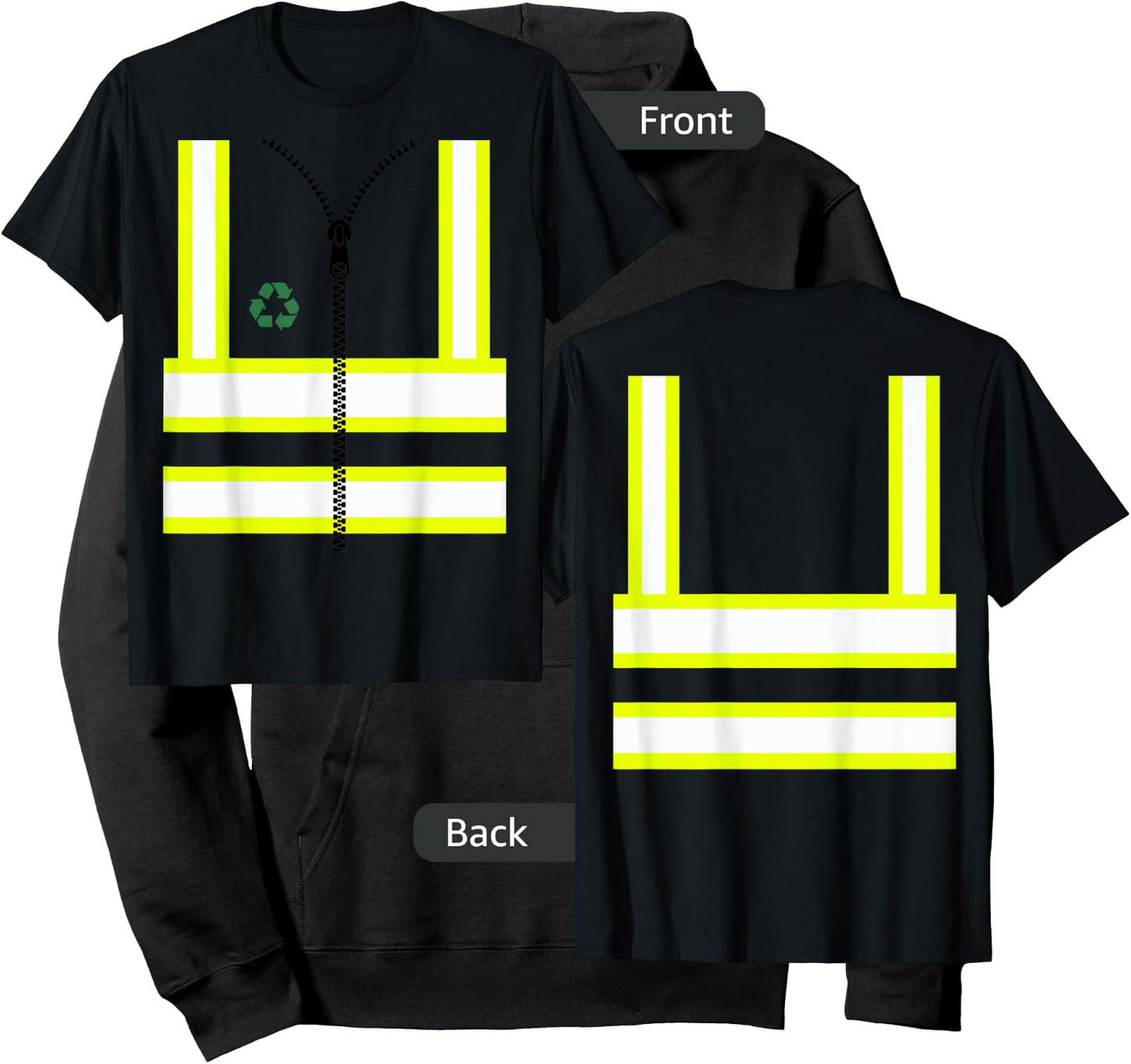 Kids Garbage Man Uniform Trash Truck Halloween Costume Boy's Hoodie - Hoodie | Black