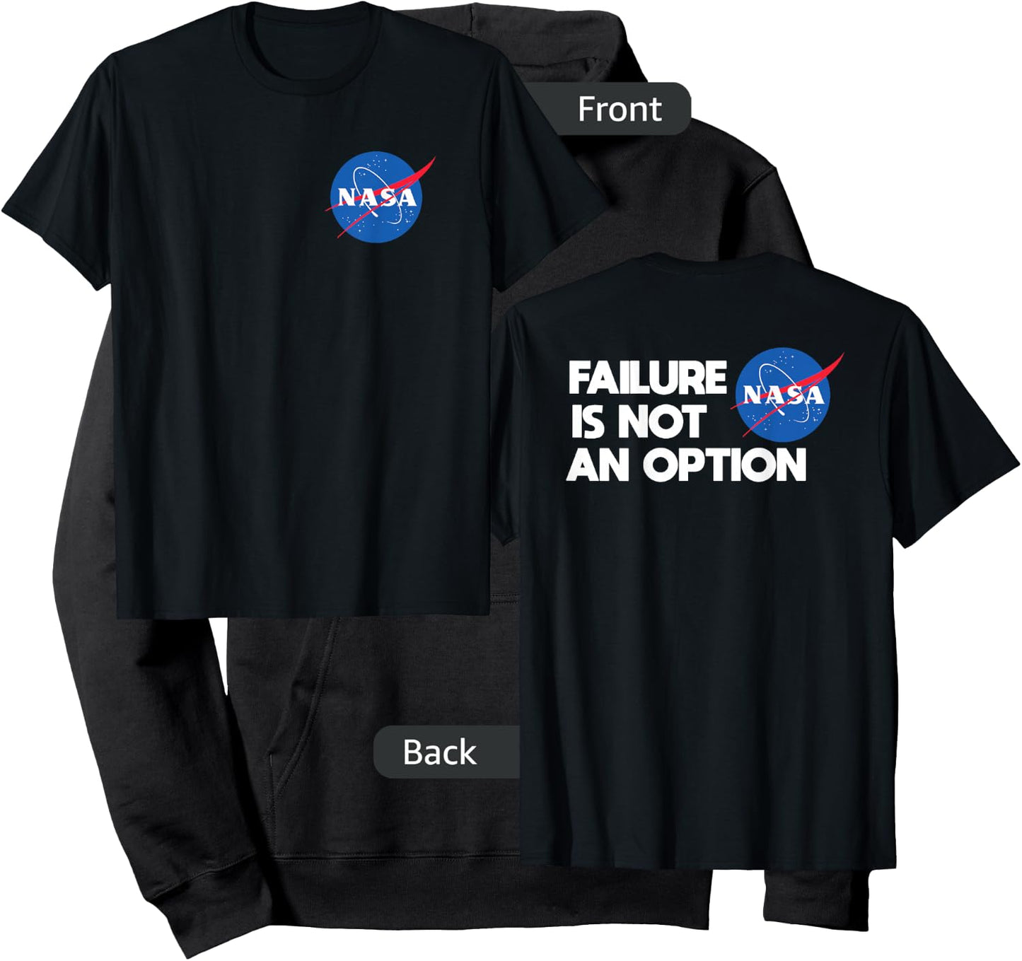 Failure Is Not An Option - NASA Hoodie - Hoodie | Black
