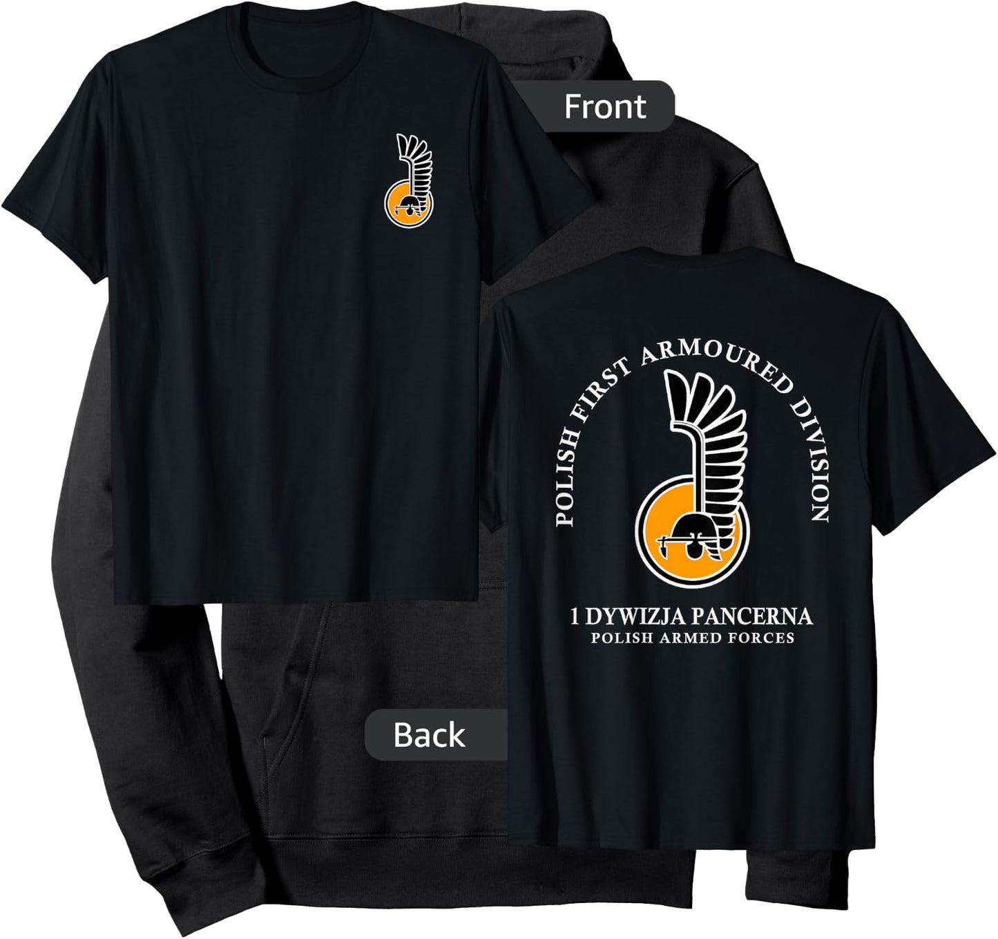 Polish 1st Armoured Division Army Hussar Hoodie - Hoodie | Black