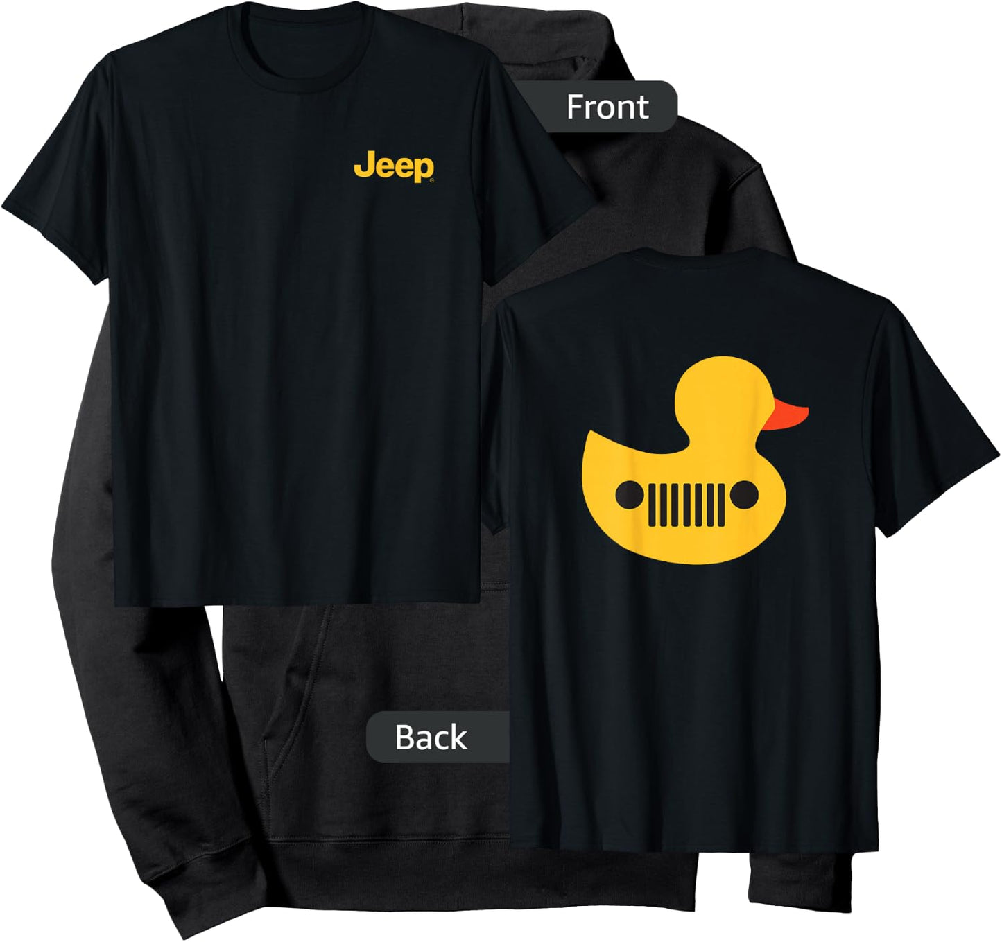 Jeep Duck (Front/Back Print) Small Hoodie - Hoodie | Black