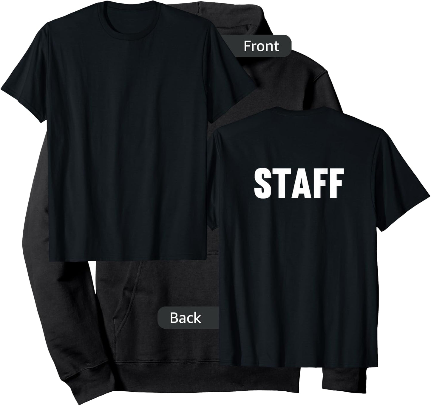 Staff Back Print, Wide Back Lettering, Staff Hoodie - Hoodie | Black