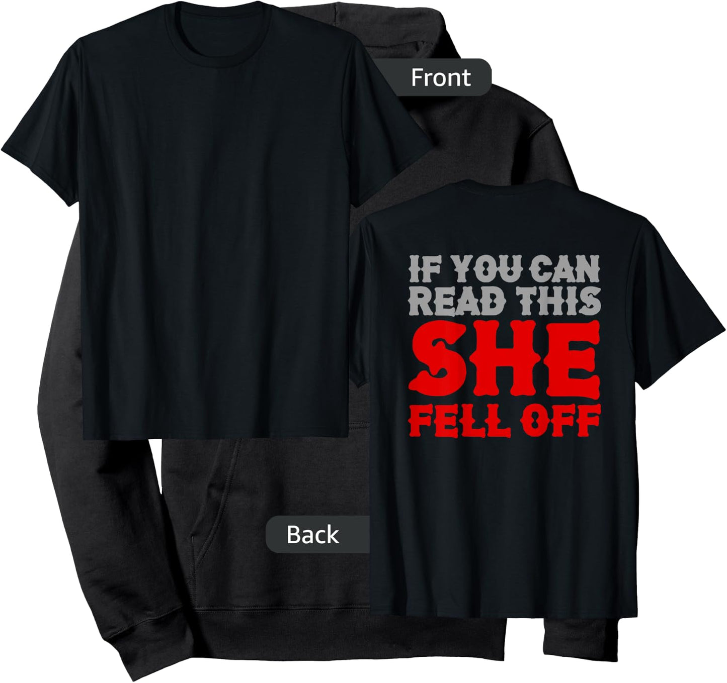 If You Can Read This She Fell Off Biker Motorcyclist Hoodie - Hoodie | Black