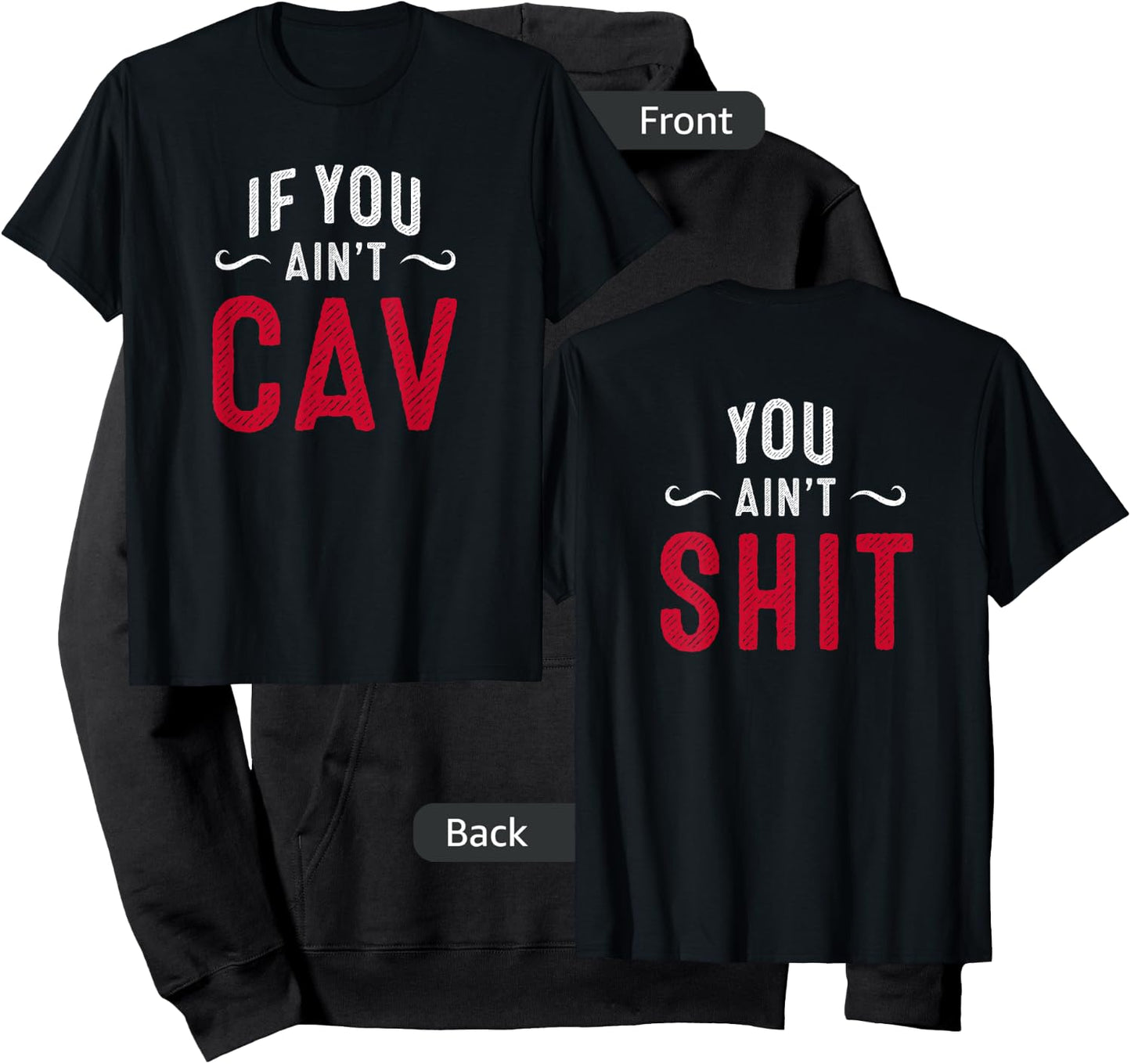 Cavalry Scout 19D If You Ain't CAV You Ain't Shit Vintage Themed Men's Black Small Hoodie - Hoodie | Black
