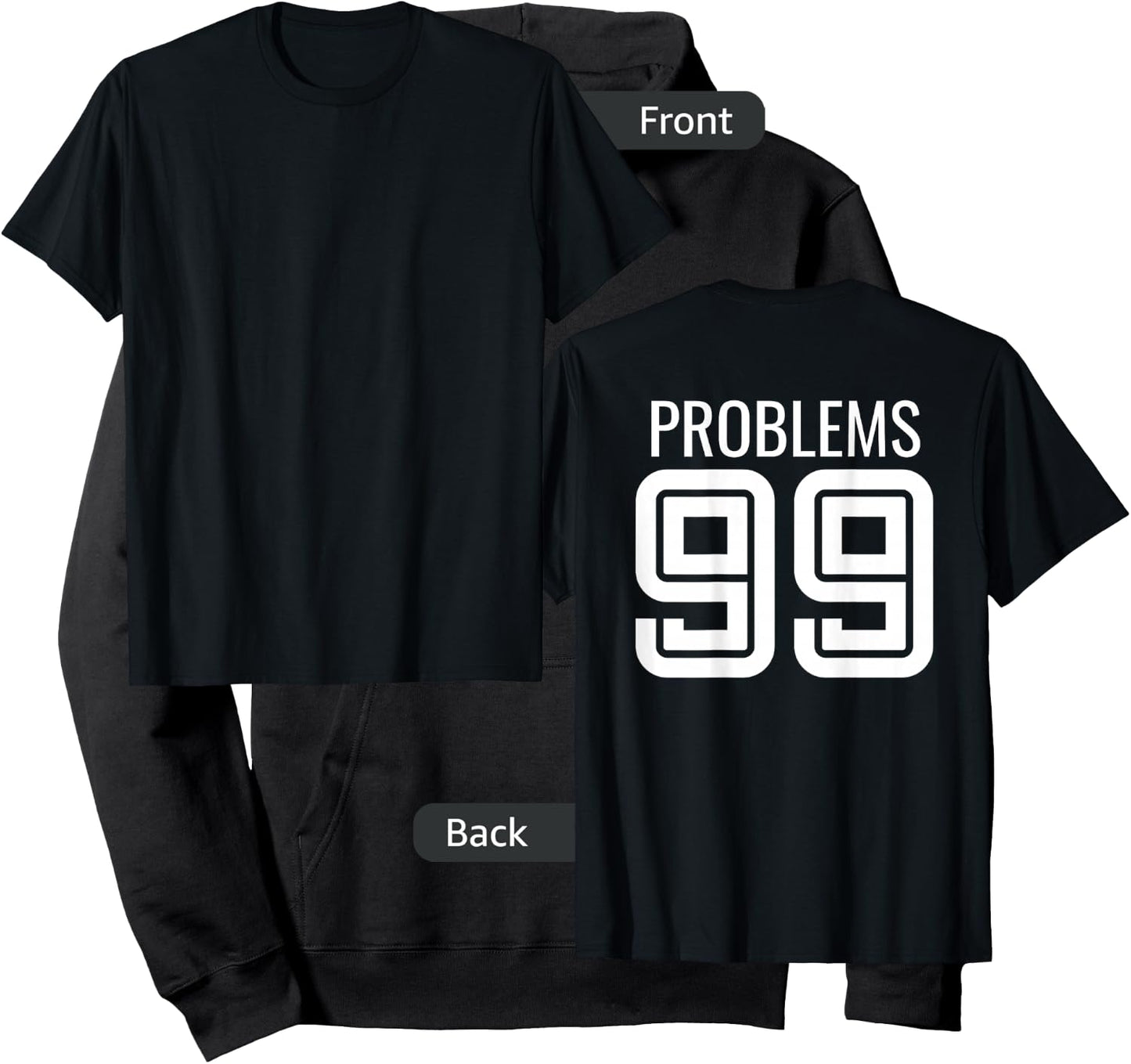 99 Problems Ain't 1 Matching Couples - Image on Back Of Hoodie - Hoodie | Black