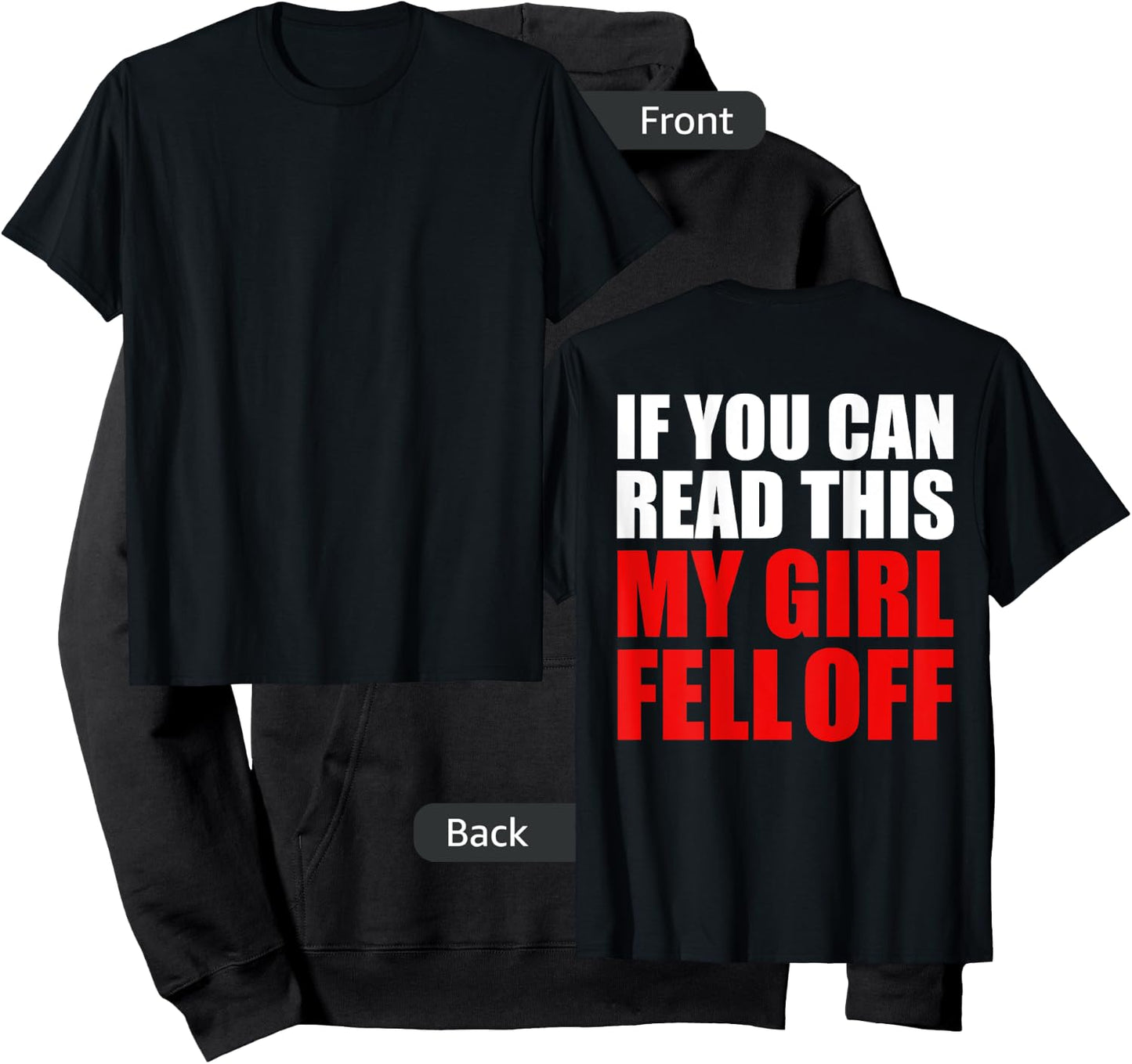 Funny Biker If You Can Read This My Girl Fell Off Motorcycle Hoodie - Hoodie | Black