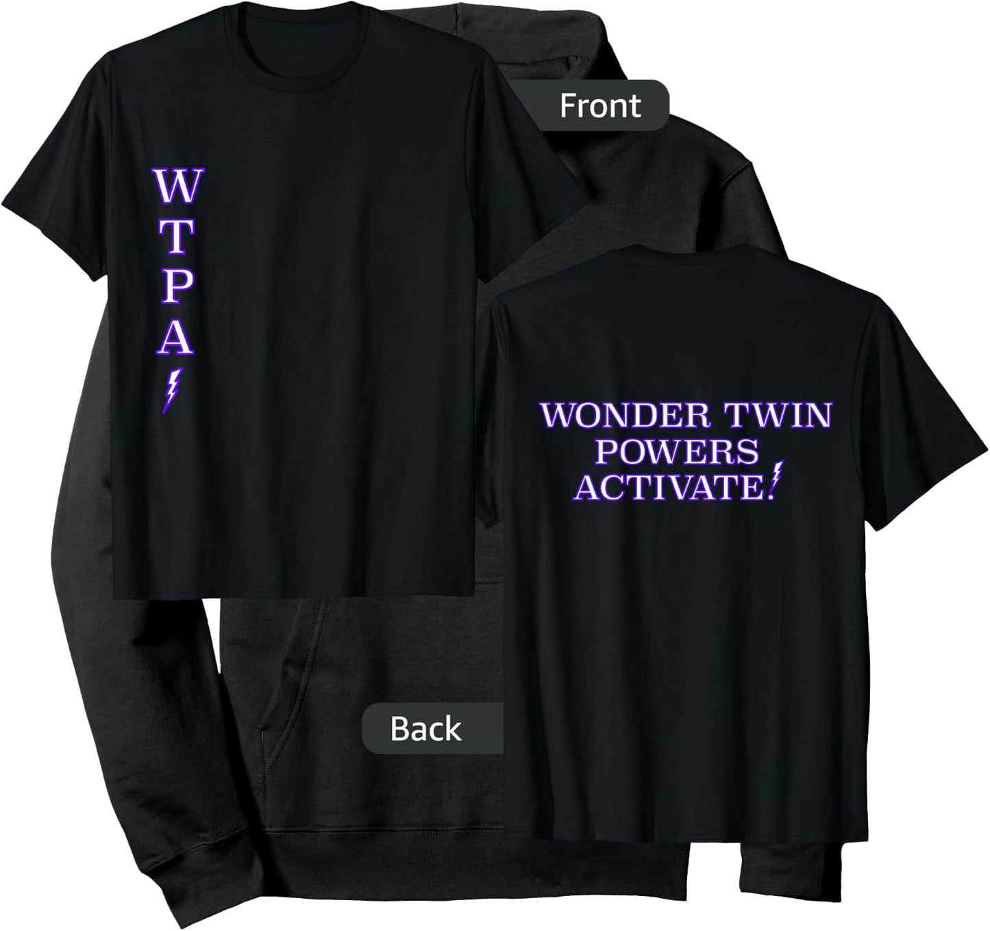 Wonder Twin Powers Activate T Shirt Identical and Fraternal Hoodie - Hoodie | Black