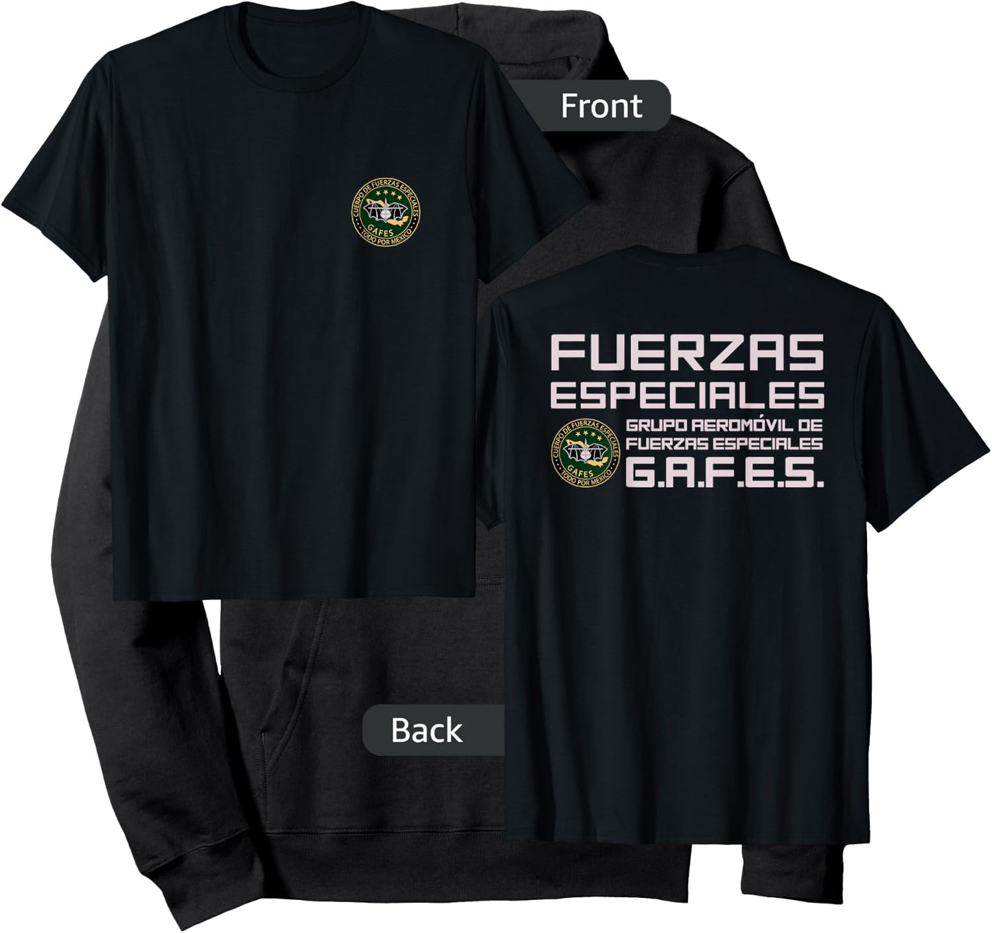 GAFE GAFES Mexico Fuerzas Especiales Mexican Special Force Hoodie - Hoodie | Black