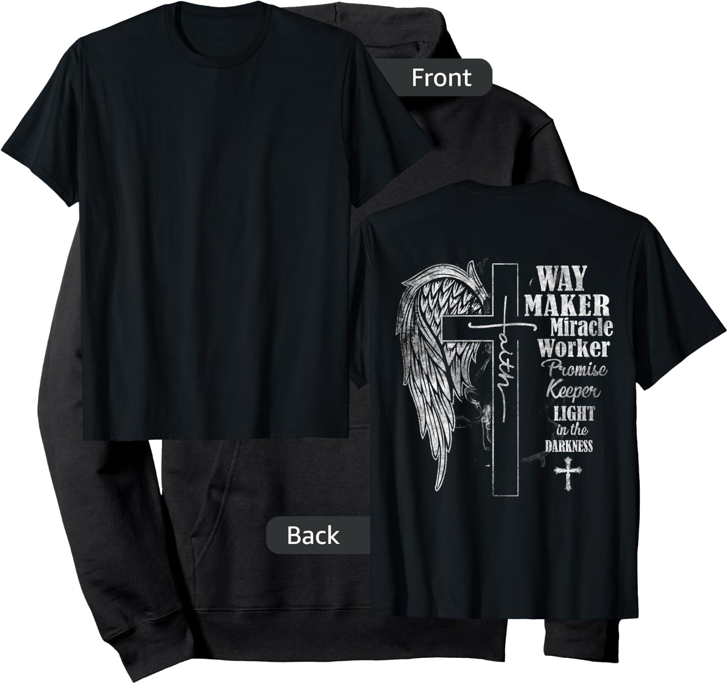 Way Maker Miracle Worker Promise Keeper, Faith, Christian Hoodie - Hoodie | Black