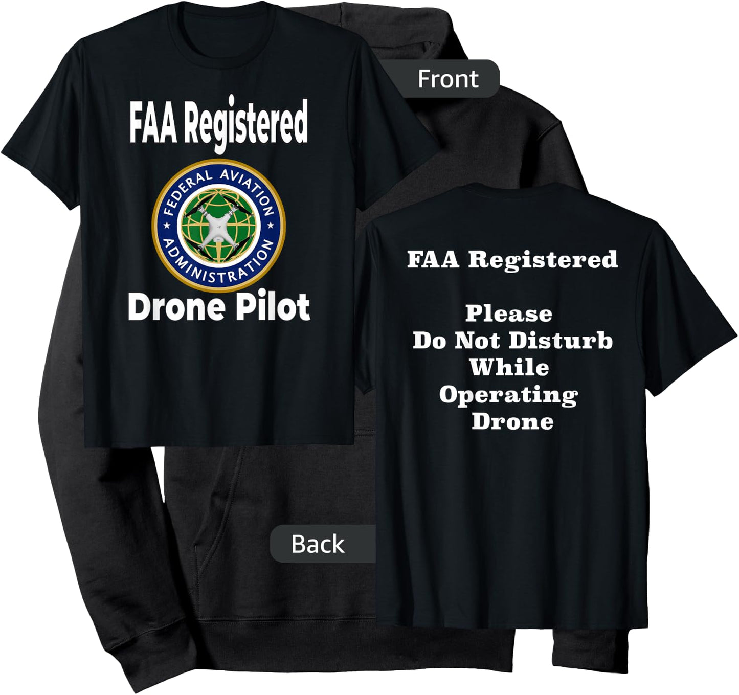 Drone UAV UAS FAA Quadcopter Pilot Part 107 Hoodie - Hoodie | Black