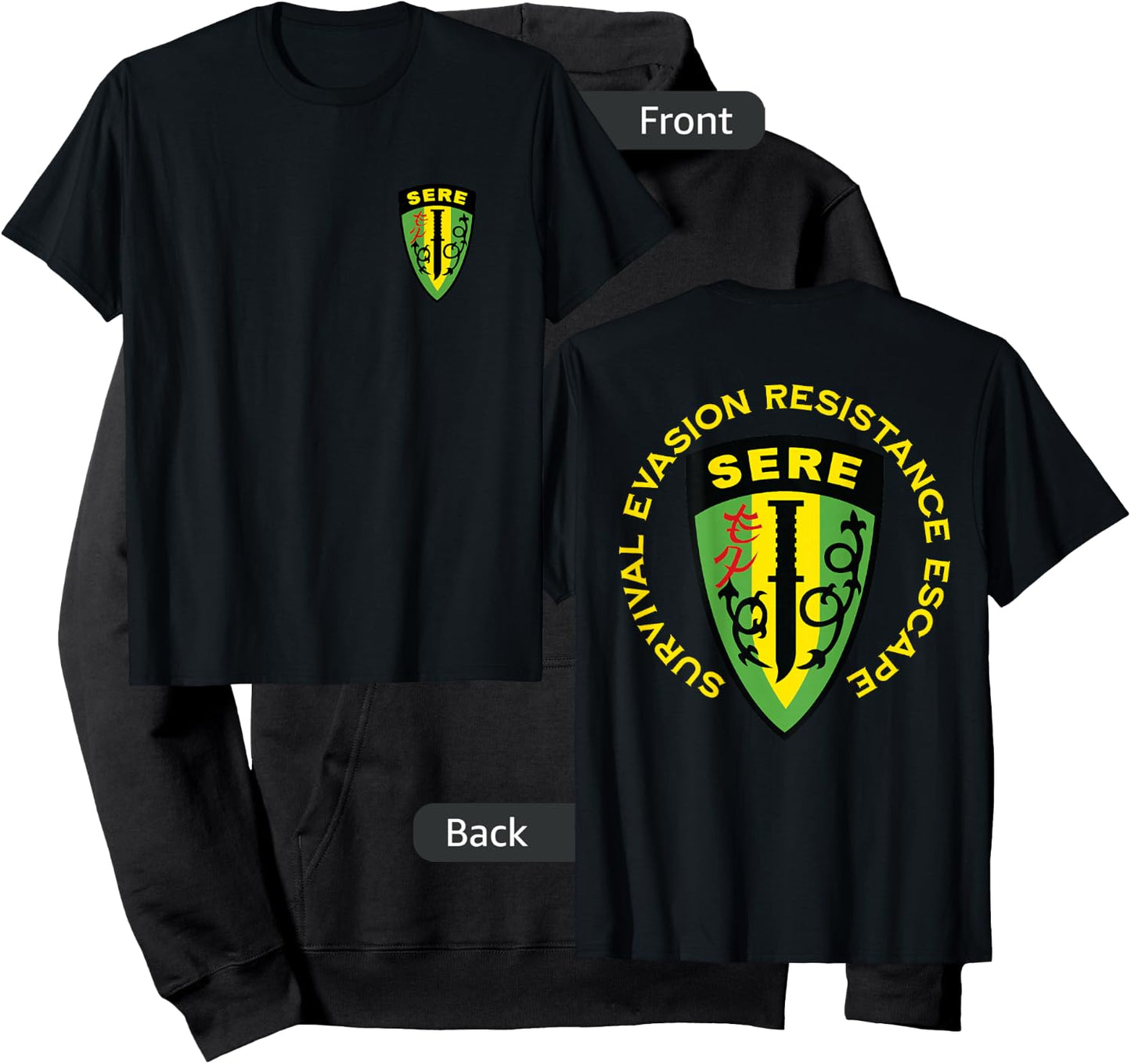 Jeff Hobrath -Adults Black SERE Survival Evasion Resistance Escape Hoodie - Hoodie | Black
