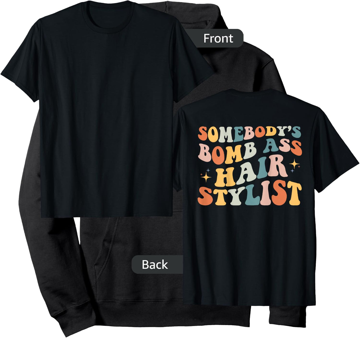 Somebody's Bomb Ass Hair Stylist Funny Retro Barber Dresser Hoodie - Hoodie | Black