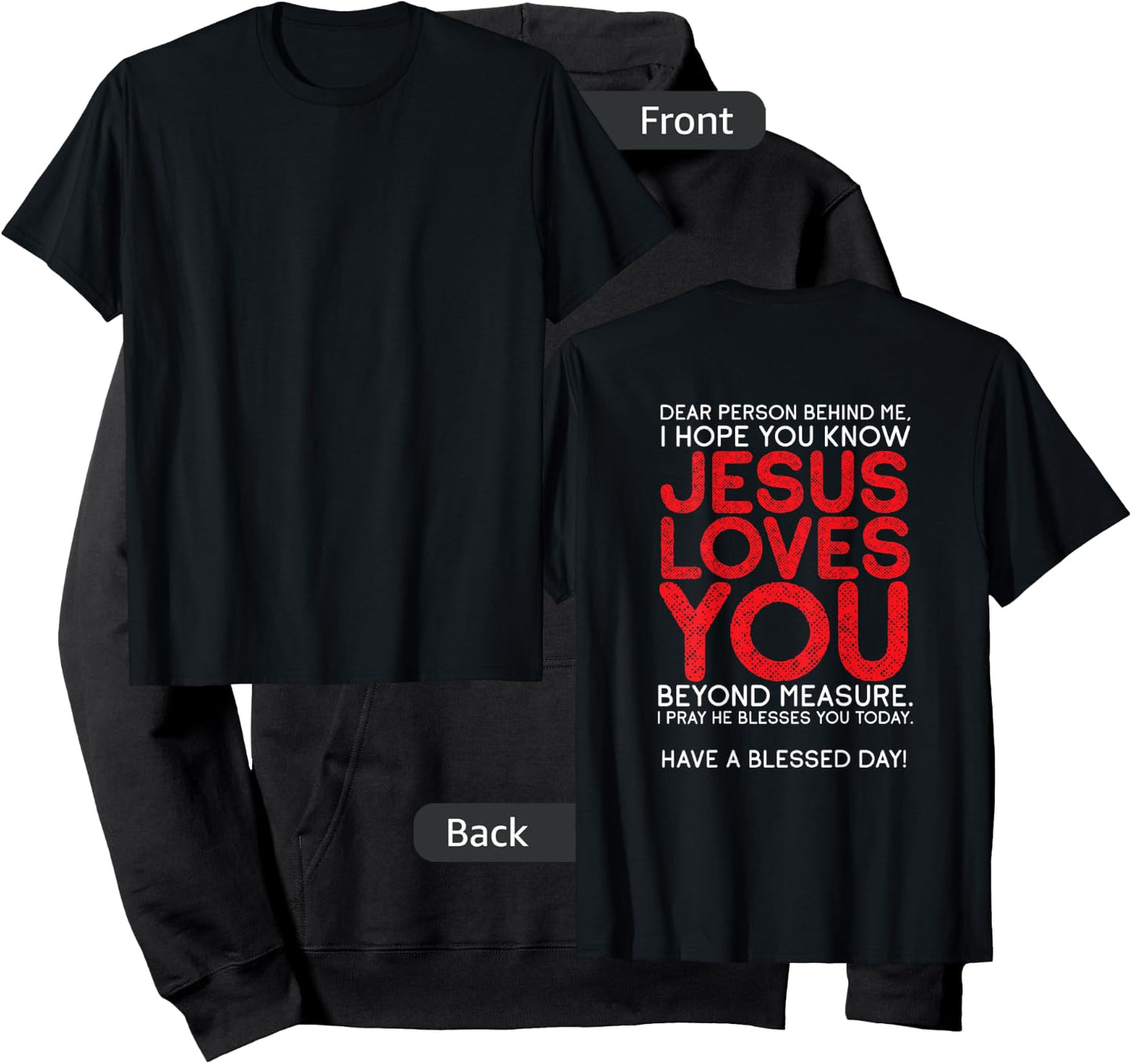 Christianity Jesus Loves You Jesus Christ God Church Hoodie - Hoodie | Black