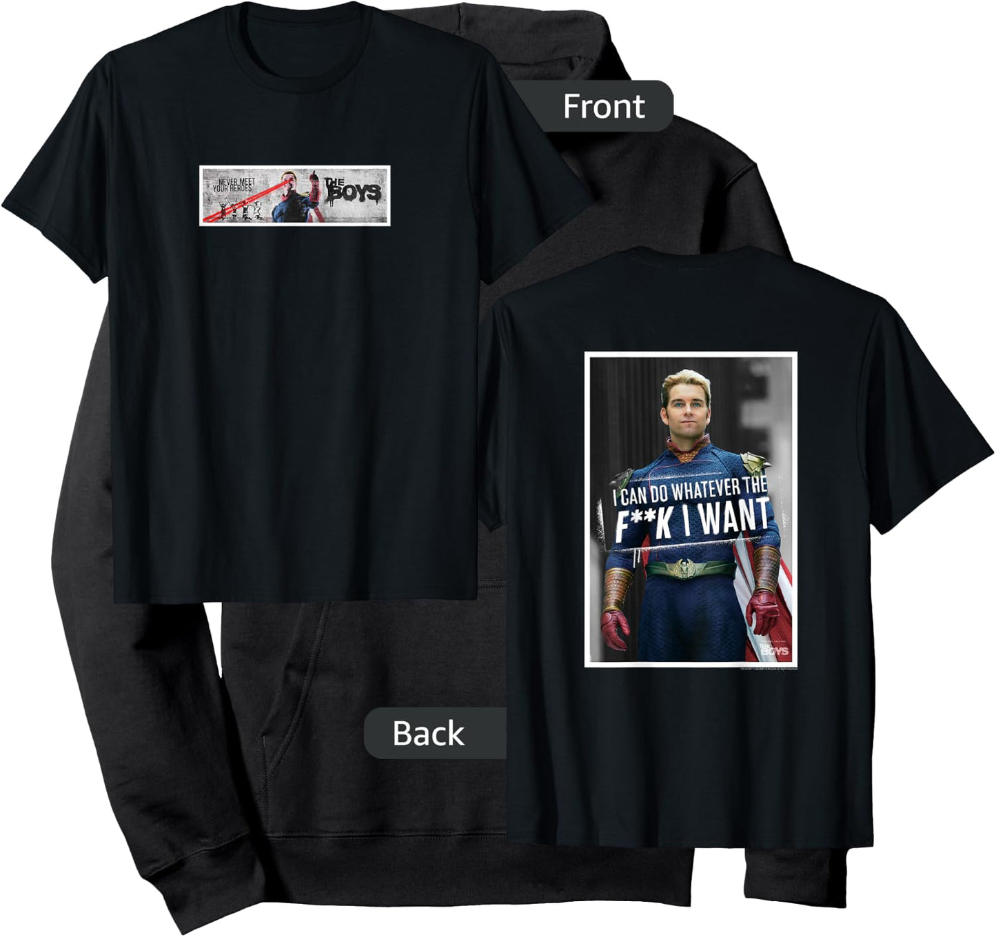 The Boys I Can Do Whatever Front and Back Hoodie - Hoodie | Black